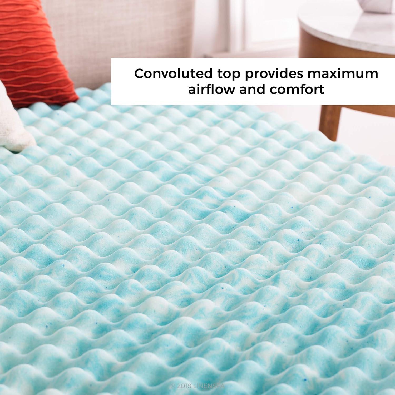 Twin XL Eggcrate Gel Memory Foam Mattress Topper