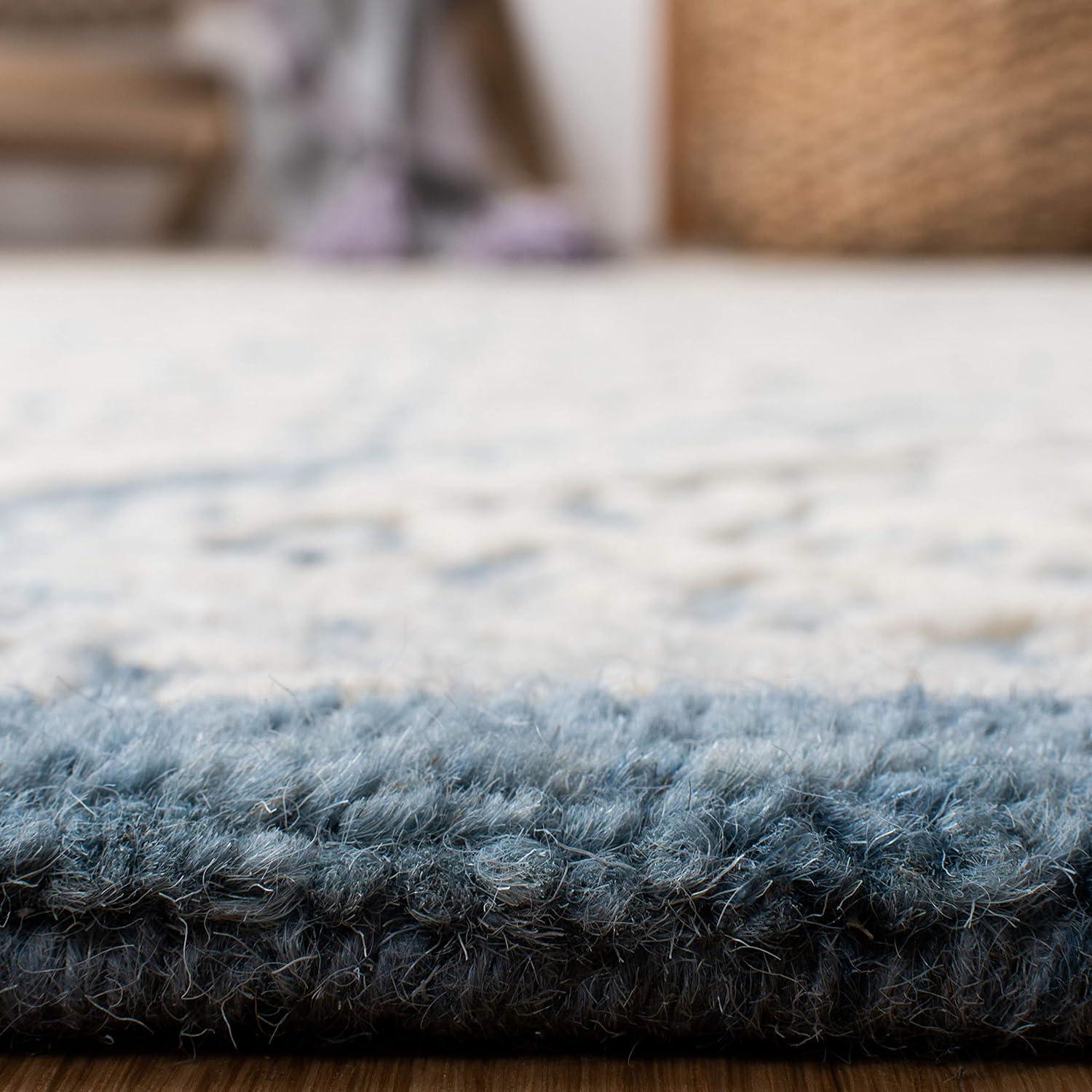 Glamour GLM660 Hand Tufted Indoor Area Rug - Blue/Ivory - 4'x6' - Safavieh
