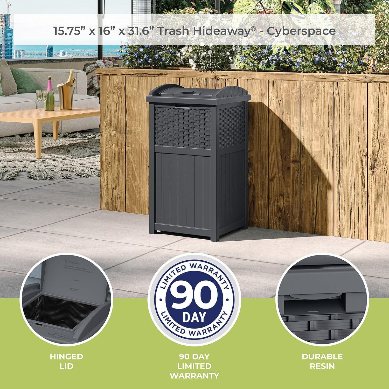 Suncast Suncast 33 Gallon Manual Lift Trash Hideaway Container