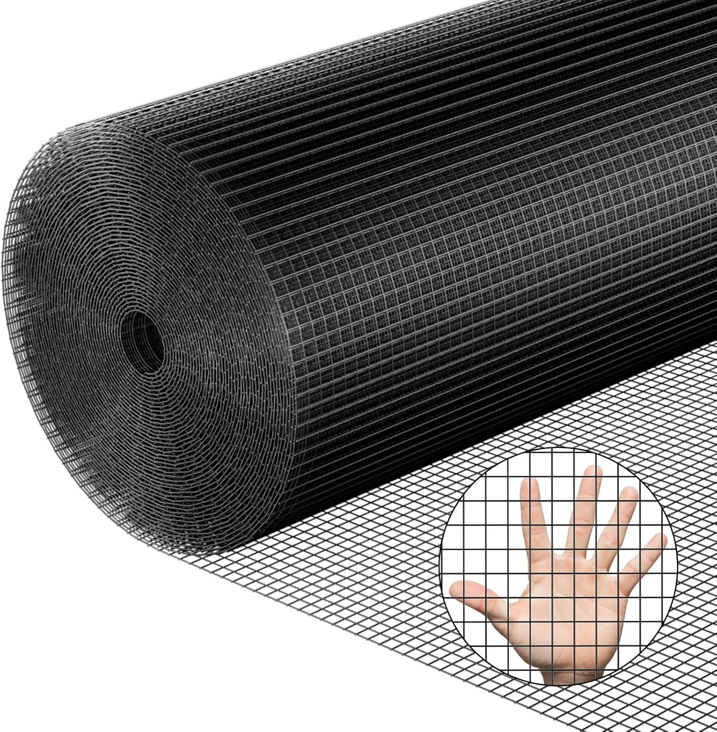 Black Vinyl Coated Metal Chicken Wire Mesh Roll