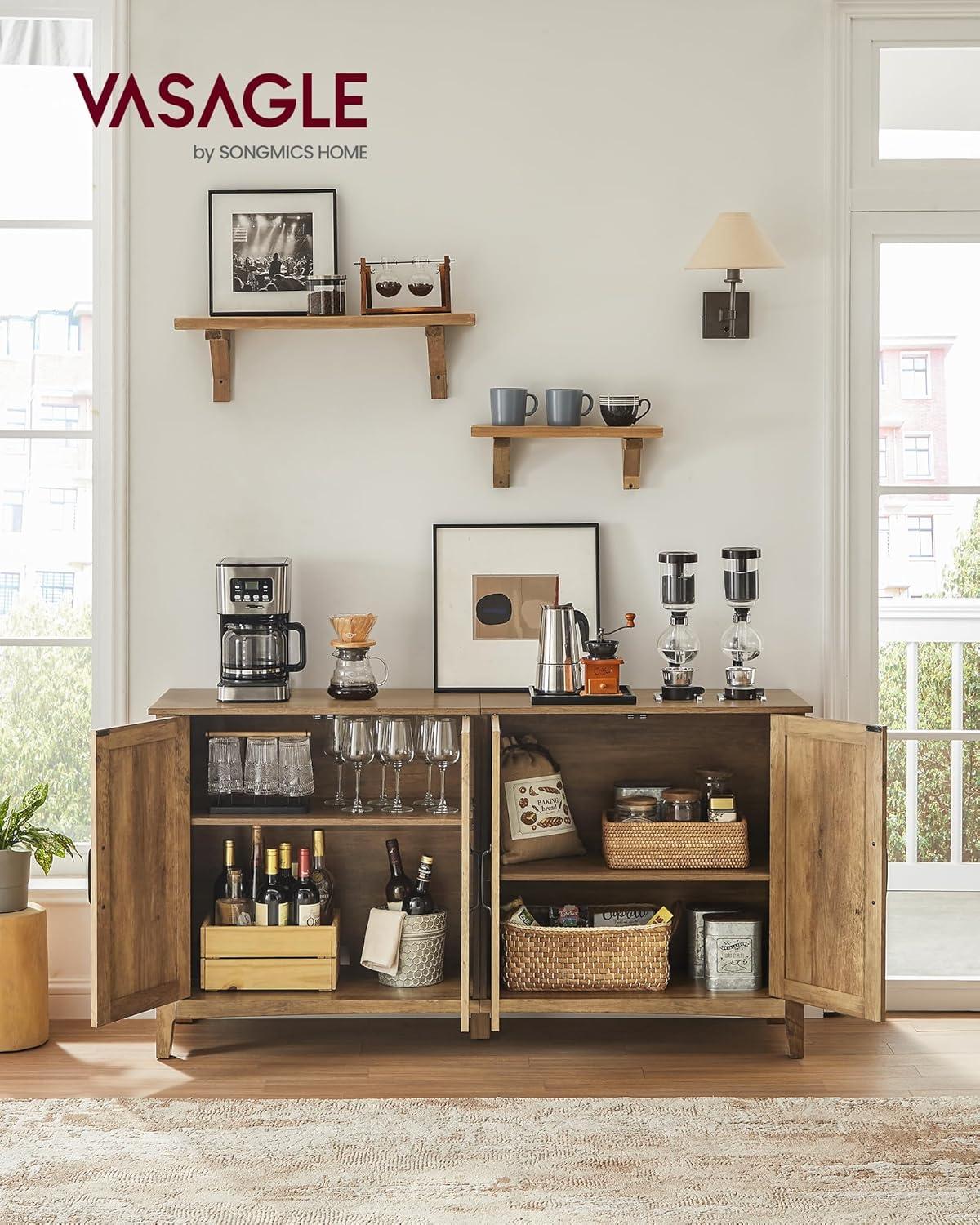 Wrought Studio™ Yvette 59"W Credenza Sideboard, Buffet Storage Cabinet