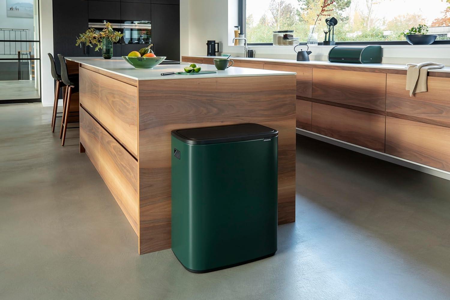 Brabantia Bo Touch Top Trash Can, 16 Gallon