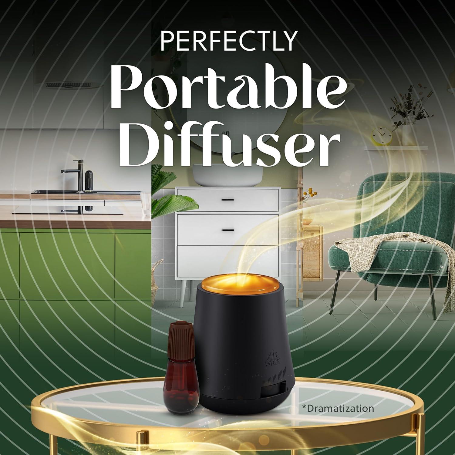 Air Wick Essential Mist Scented Oil Air Freshener Diffuser Device, Black, 1 Piece