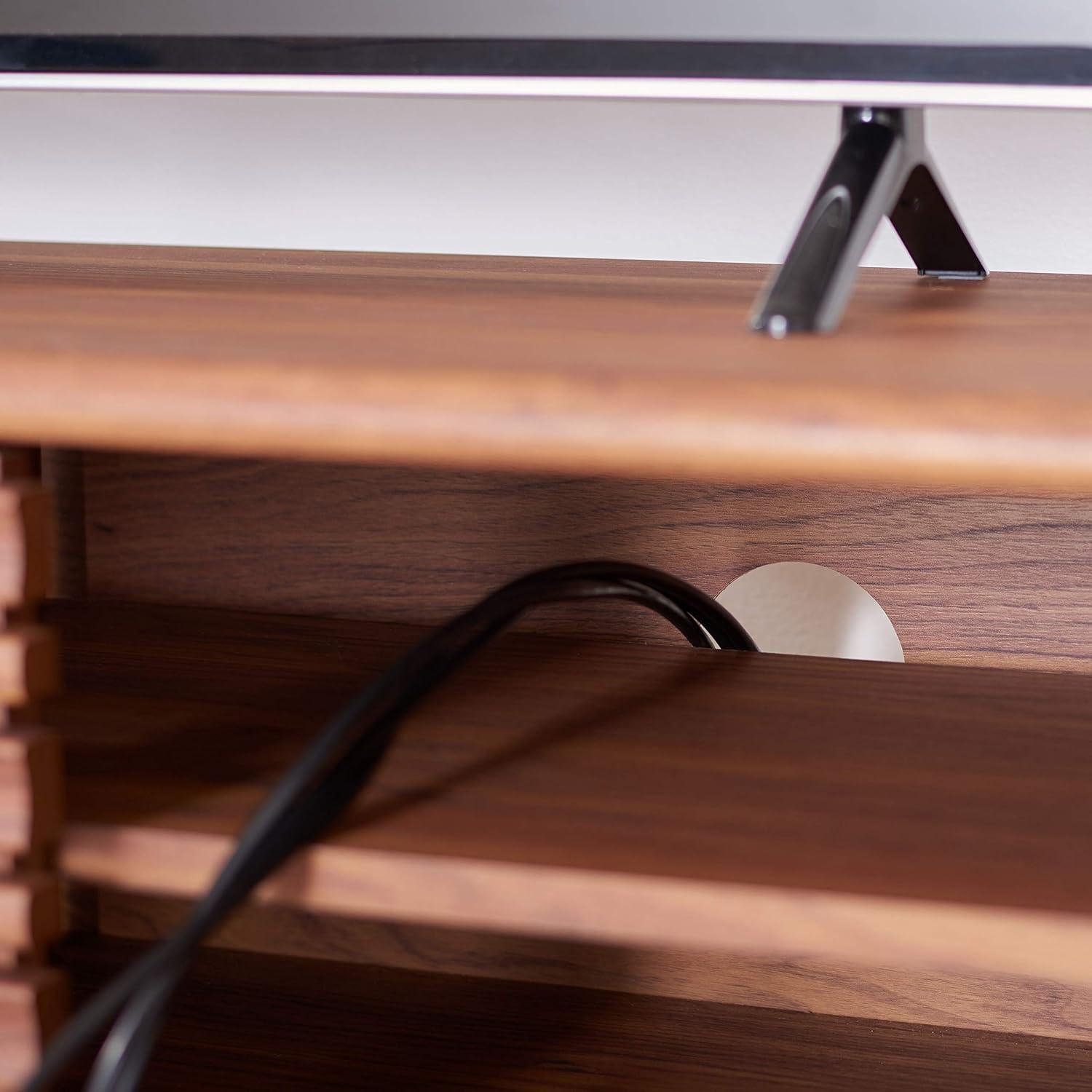 Aurelio 1 Shelf Media Stand - Walnut - Safavieh