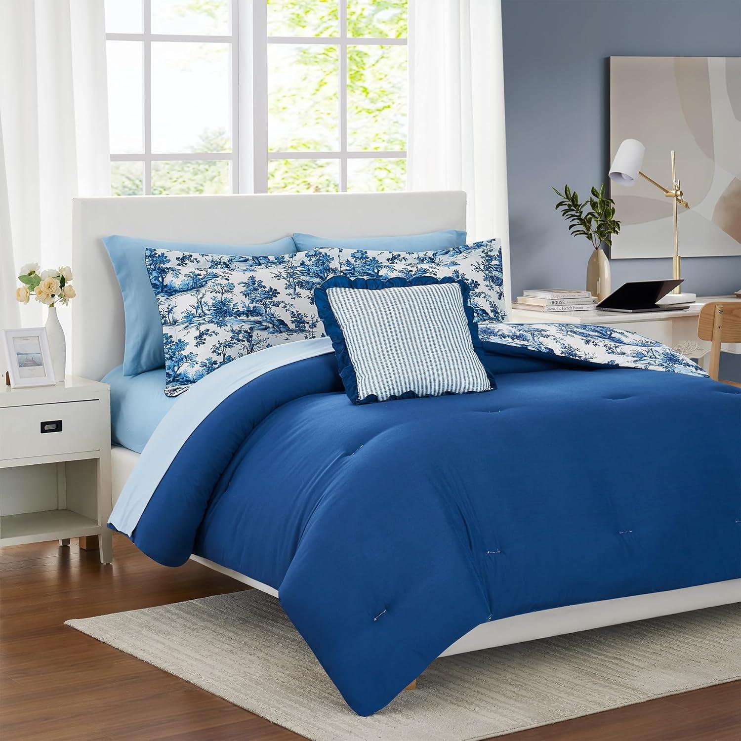 Modern Threads Modern Threads Printed Complete Bed Set - Shaya Toile Design