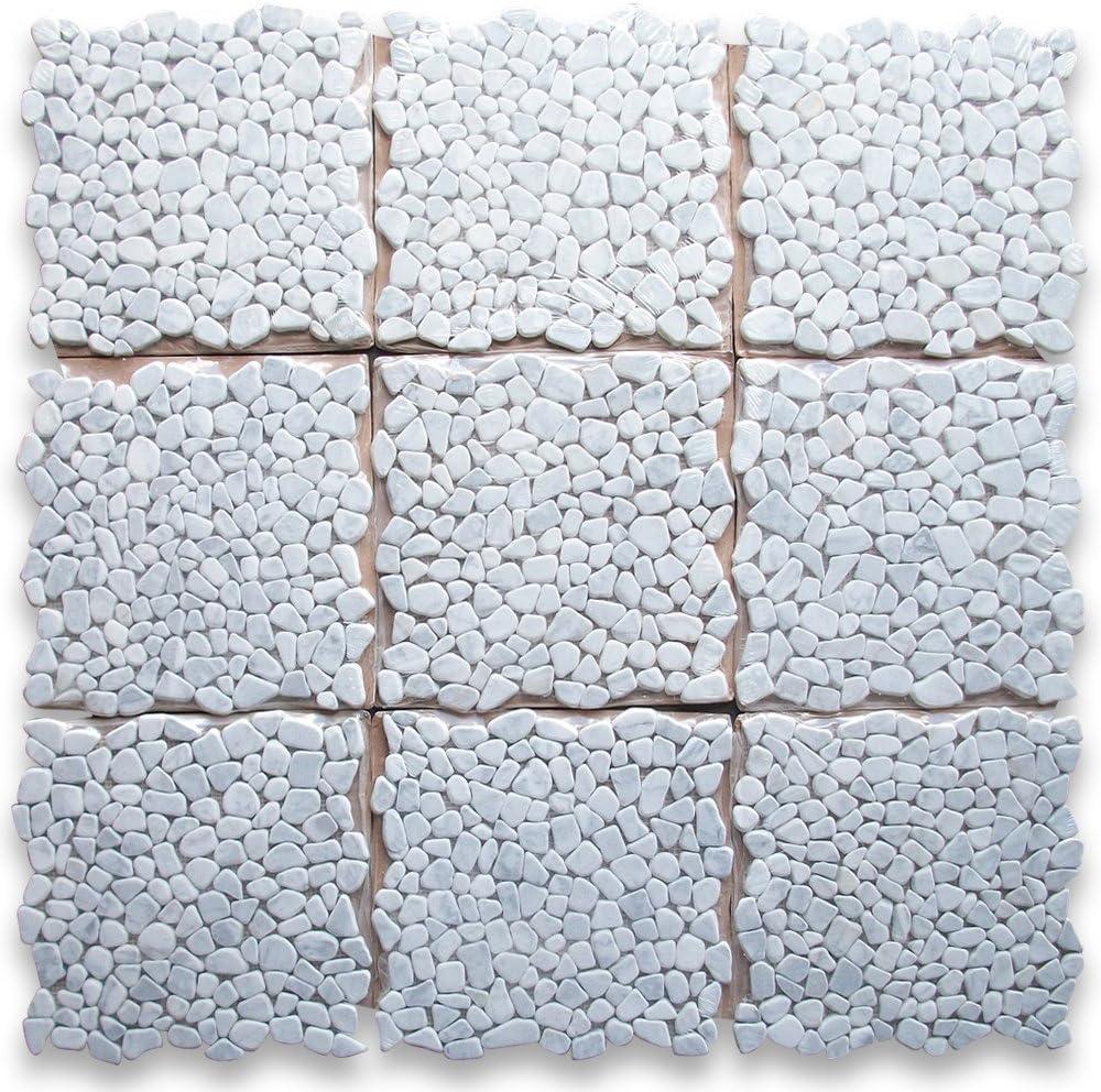 12" x 12" Marble Rocks Mosaic Wall & Floor Tile