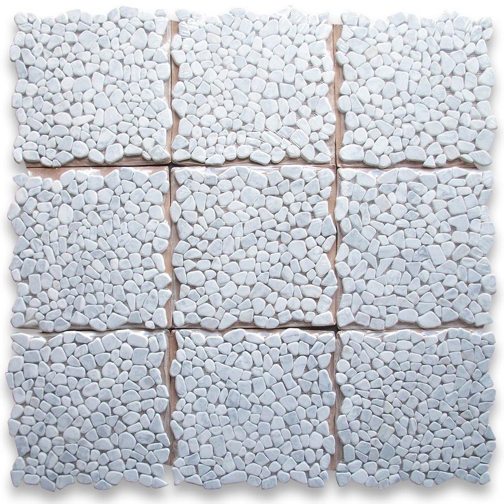 12" x 12" Marble Rocks Mosaic Wall & Floor Tile