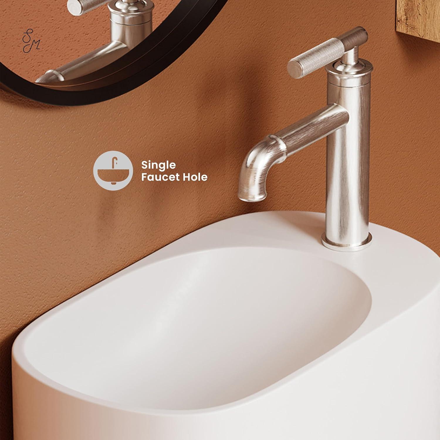 Terre 17.5" Right Side Faucet Wall-Mount Bathroom Sink