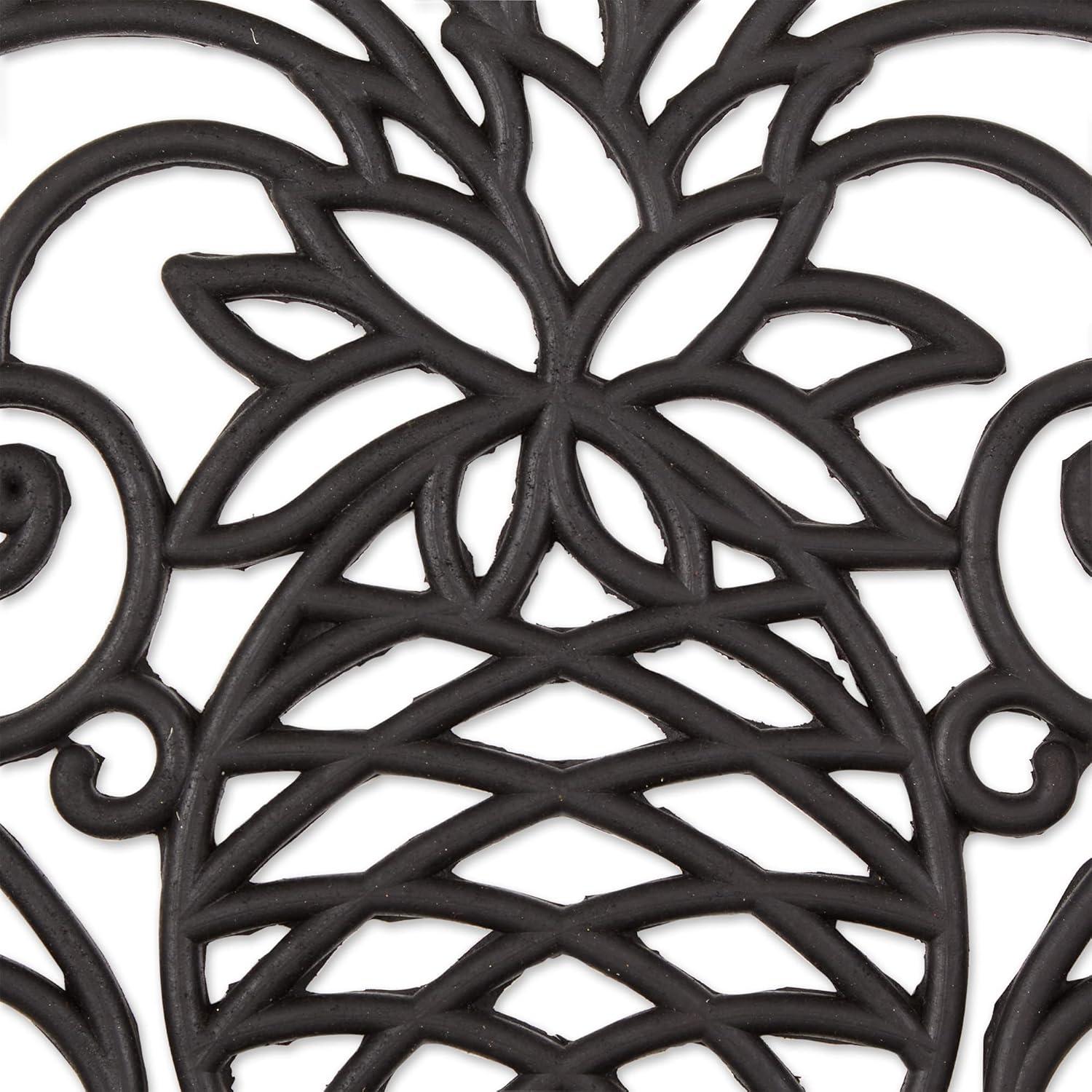 Design Imports Pineapple Scroll Rubber Doormat
