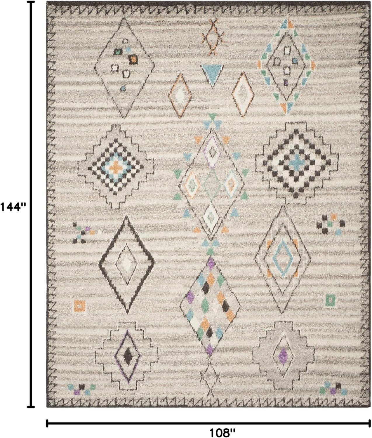 Safavieh  Hand-knotted Kenya Kamora Southwestern Tribal Wool Rug 9' x 12' 9' x 12' Living Room, Bedroom, Dining Room