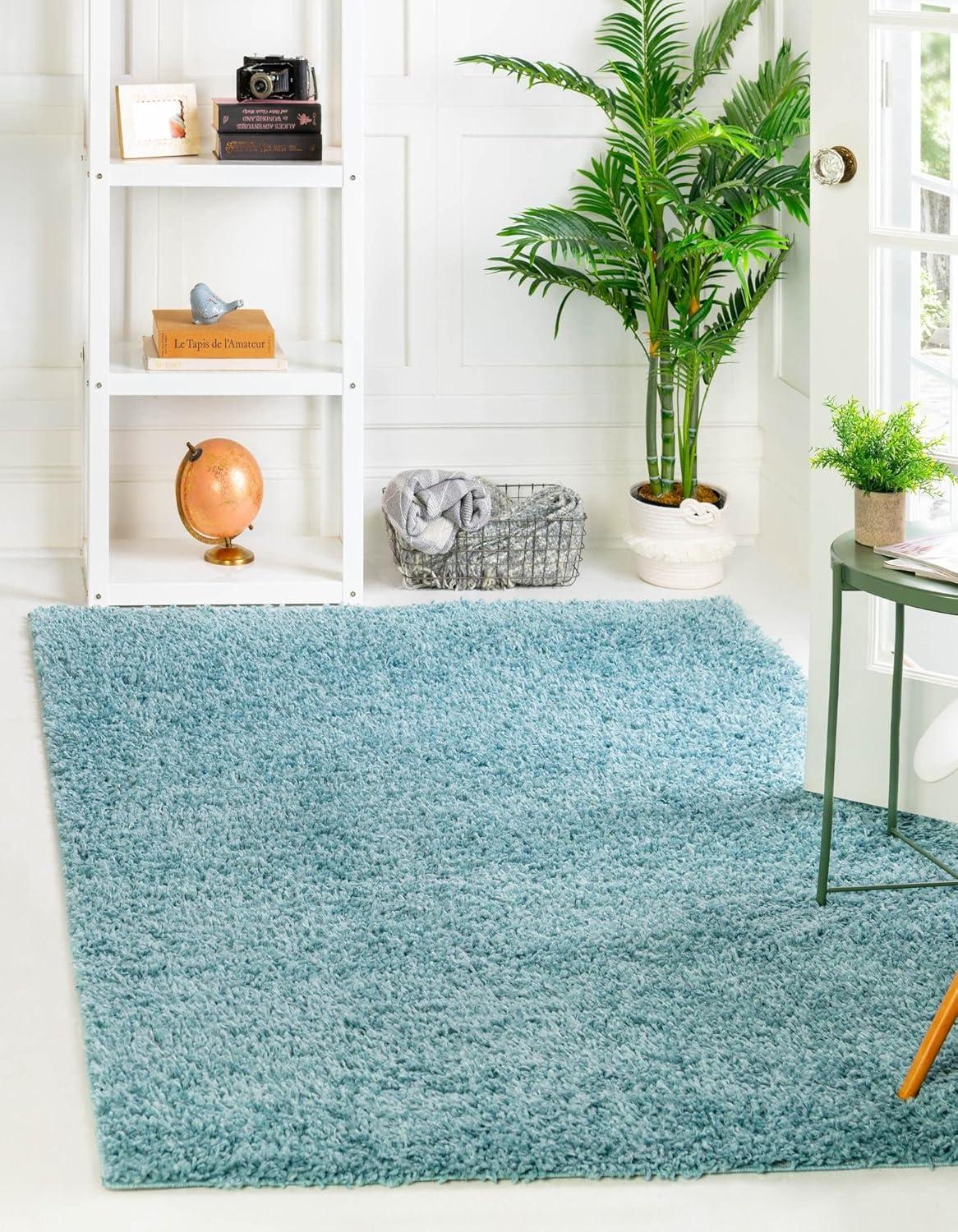 Unique Loom 8' 0 x 10' 0 Davos Shag Dusty Rose Area Rug