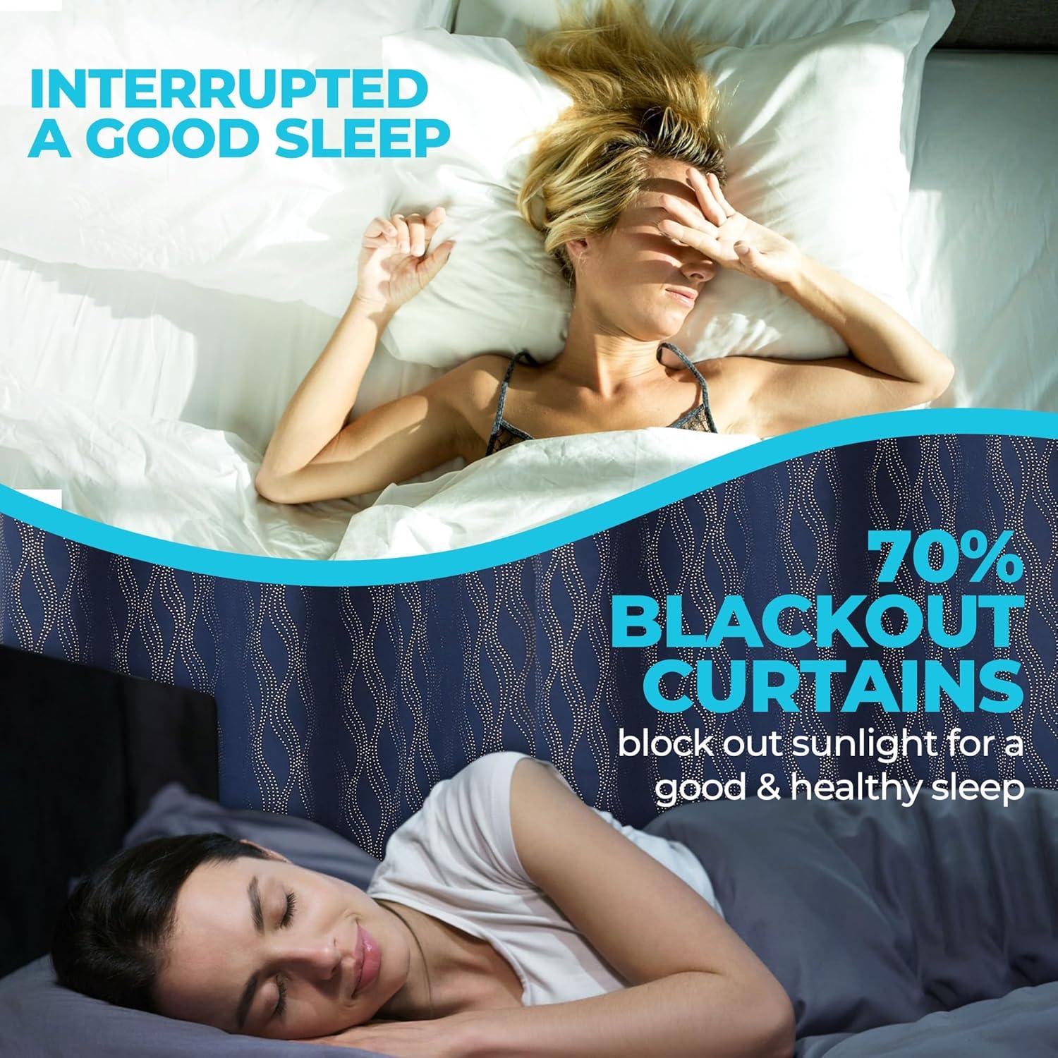 Platinum Blackout Polyester Rod Pocket Window Panels, 26" x 63"