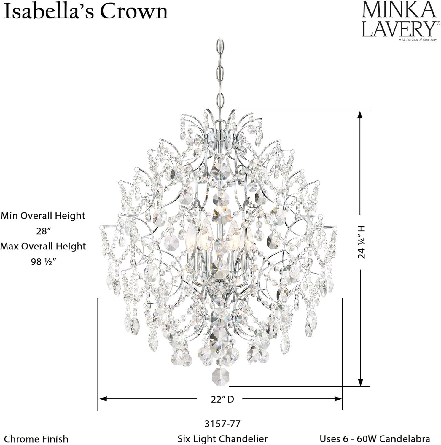 Minka Lavery Isabella's Crown 6 - Light Dimmable Globe Chandelier