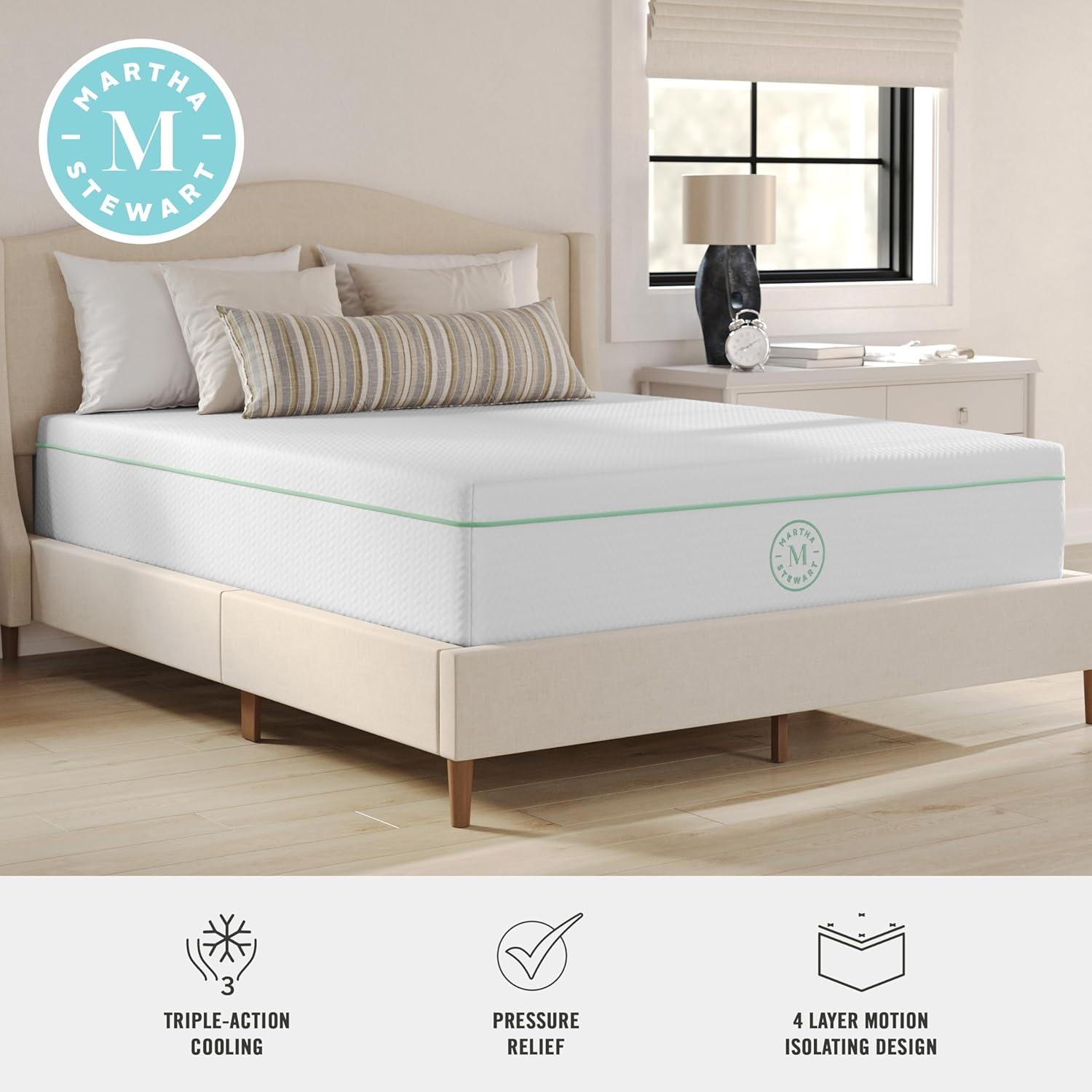 Queen Medium-Firm Gel Memory Foam Mattress with Cooling Cover