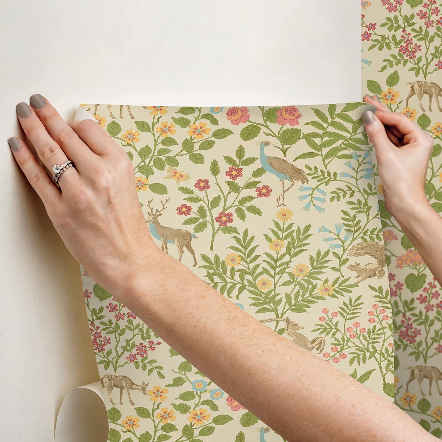 Woodland Floral Peel & Stick Wallpaper