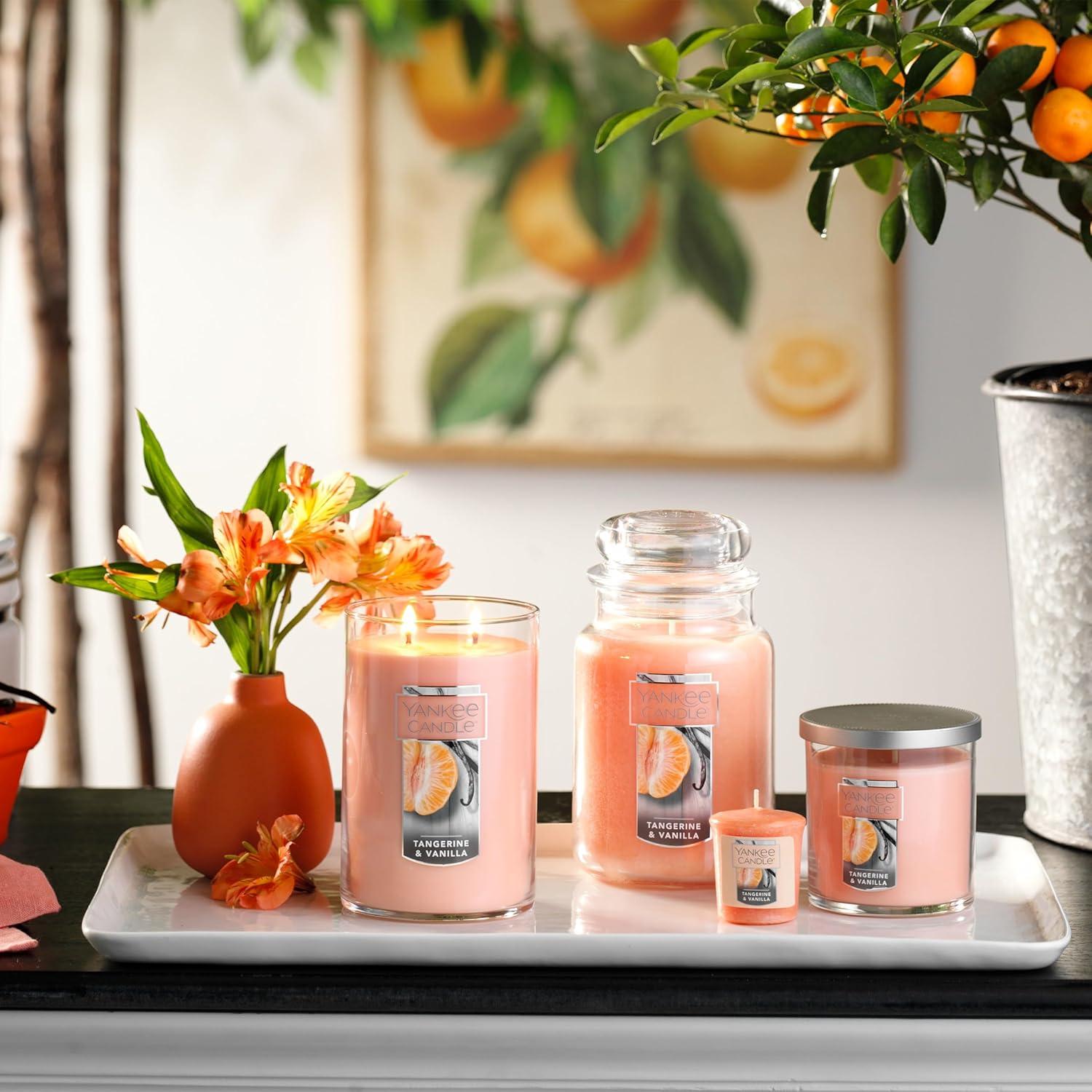 Tangerine & Vanilla Scented Large Jar Candle