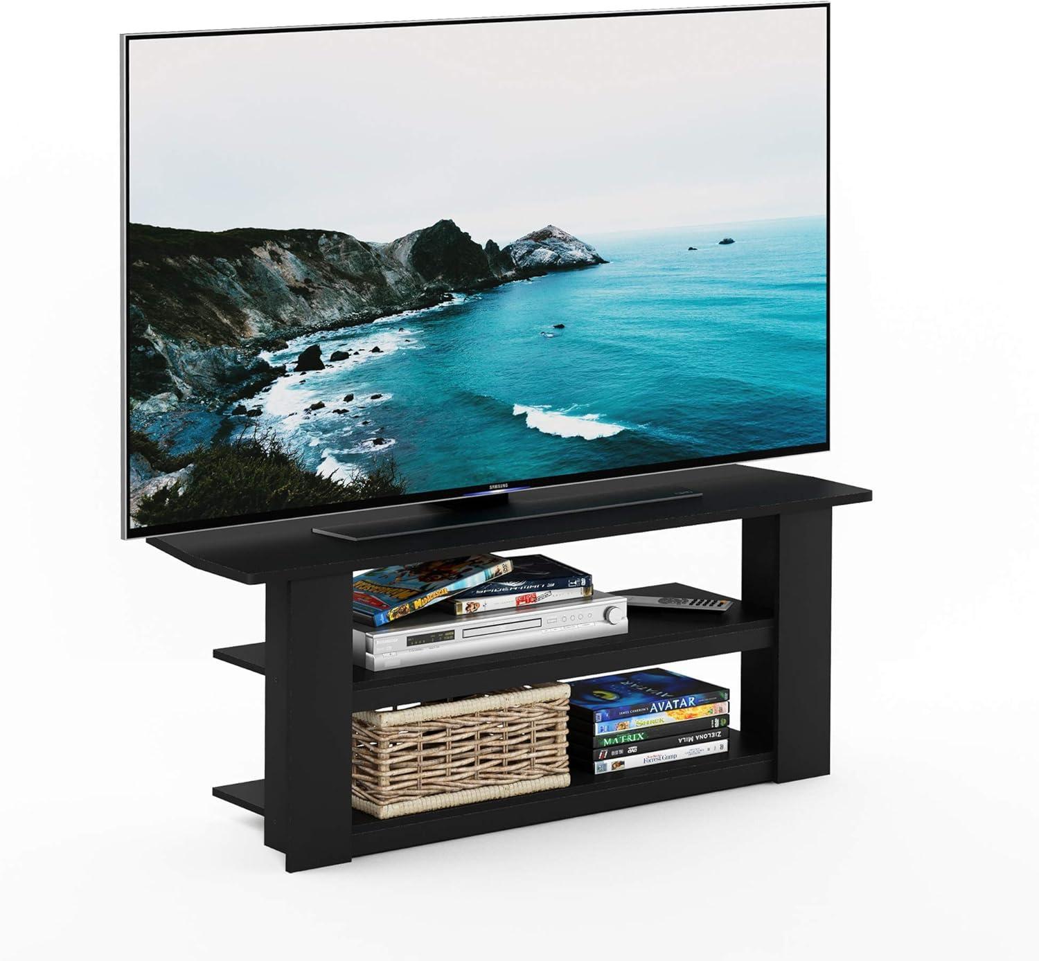 Furinno Parsons 42" Black Entertainment Center