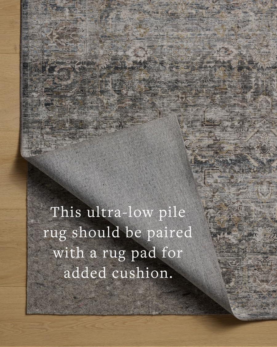 Amber Lewis x Loloi Machine Washable Josie Dove / Gold Area Rug