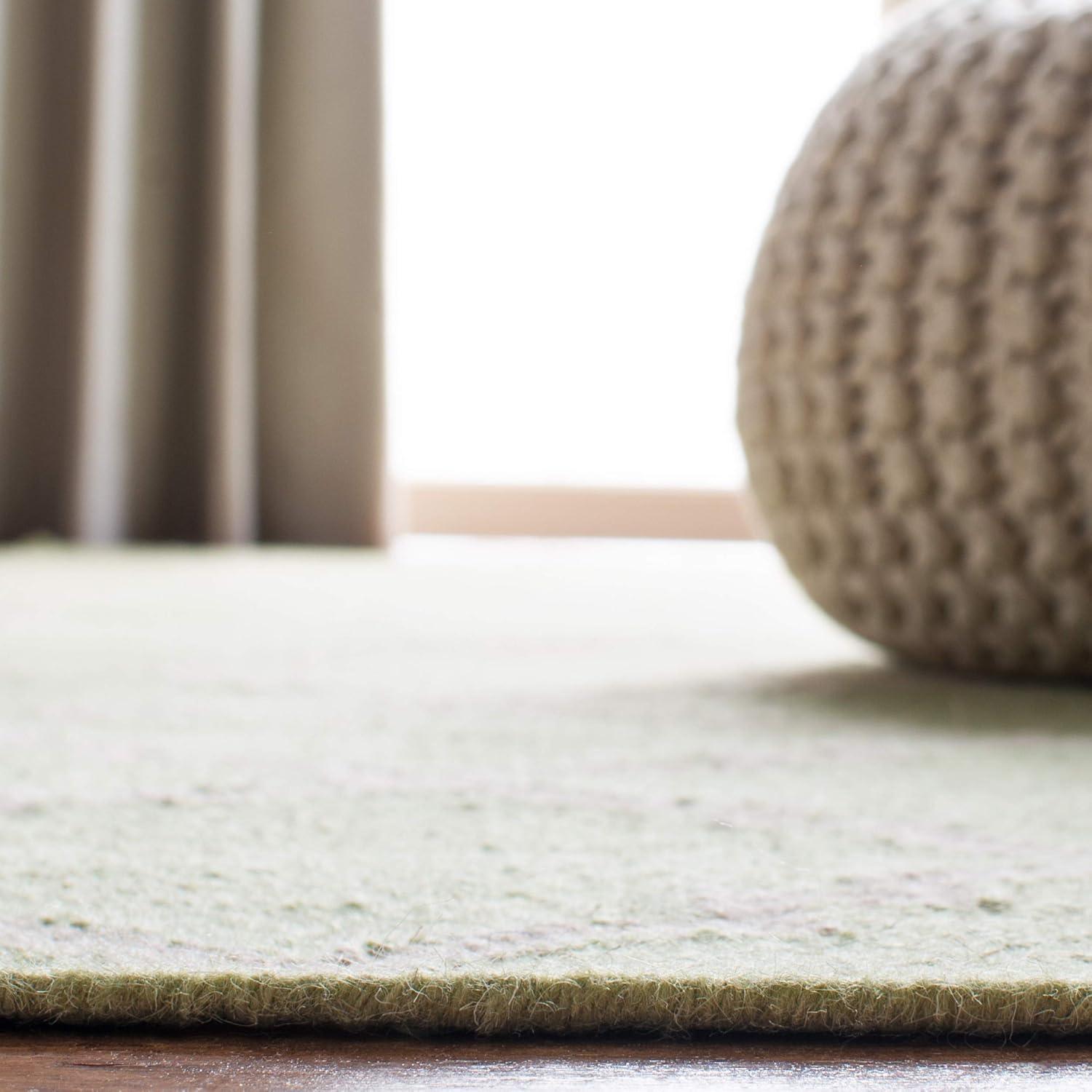 Safavieh Dhurries Malina 4 x 6 (ft) Wool Light Green/Ivory Rectangular Indoor Trellis Coastal Area rug