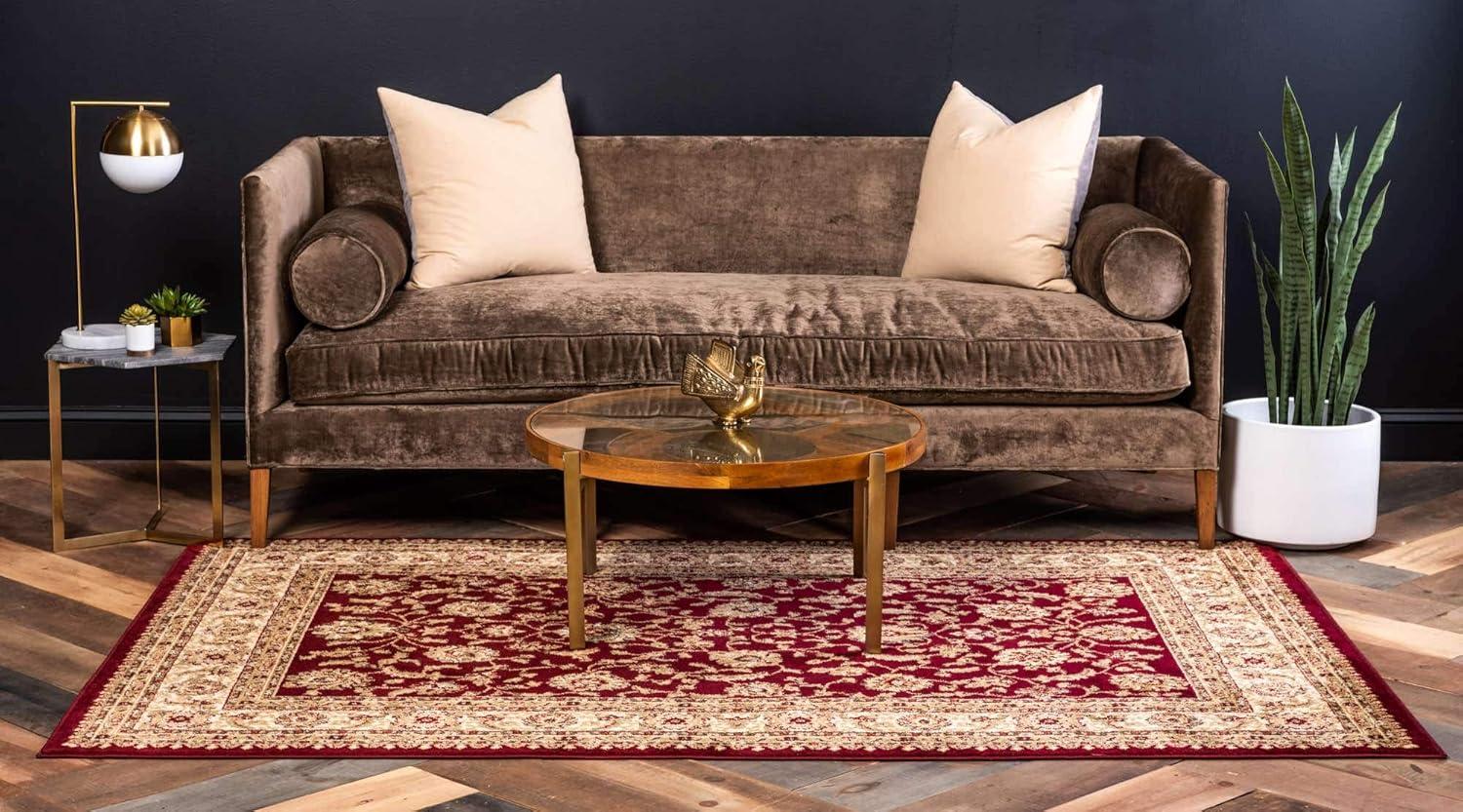 Unique Loom Voyage Collection Area Rug - St. Louis (2' 2" x 3' 1" Rectangle Red/Gold)