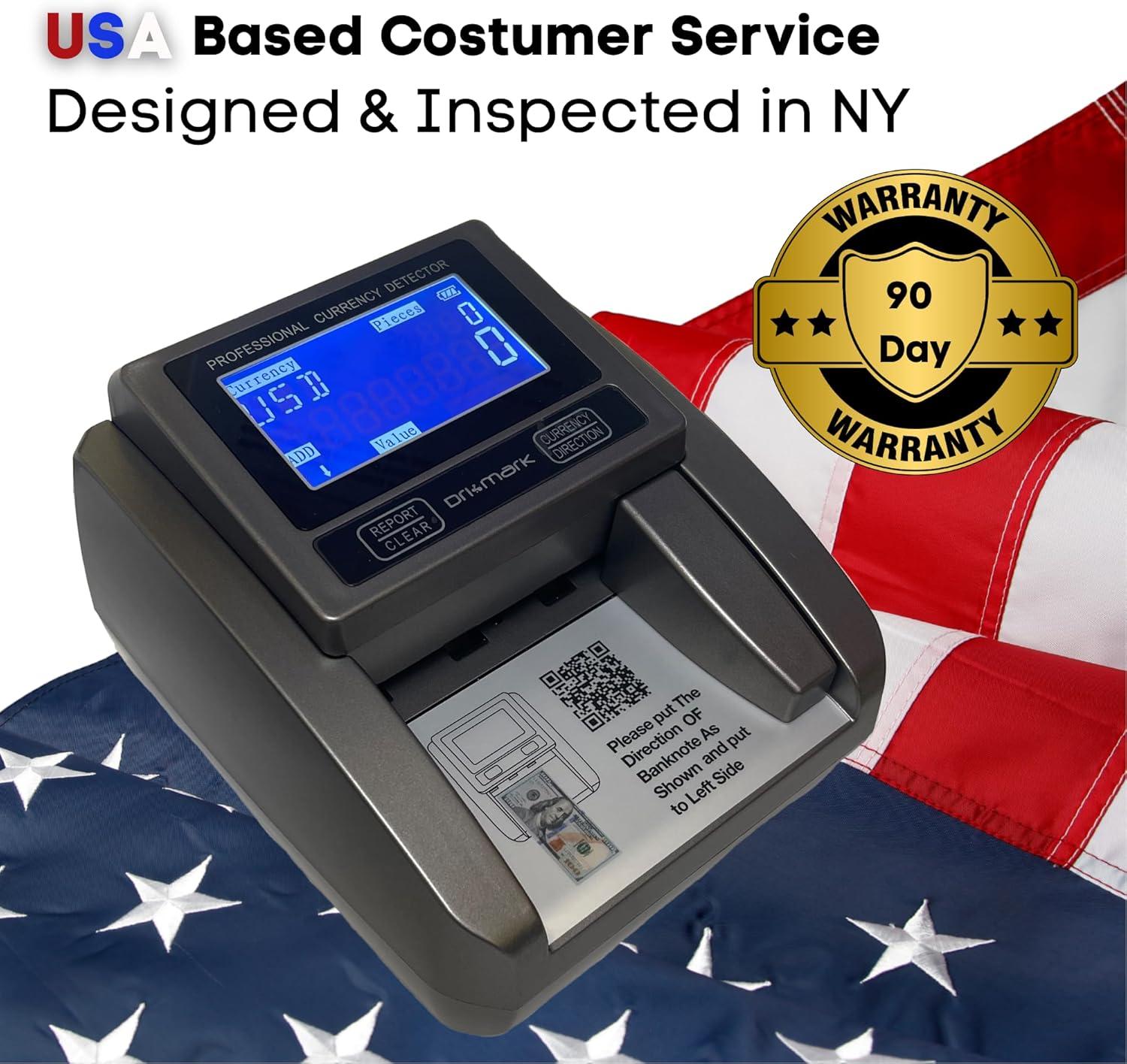 Compact Black Counterfeit Detector Machine with LCD Display