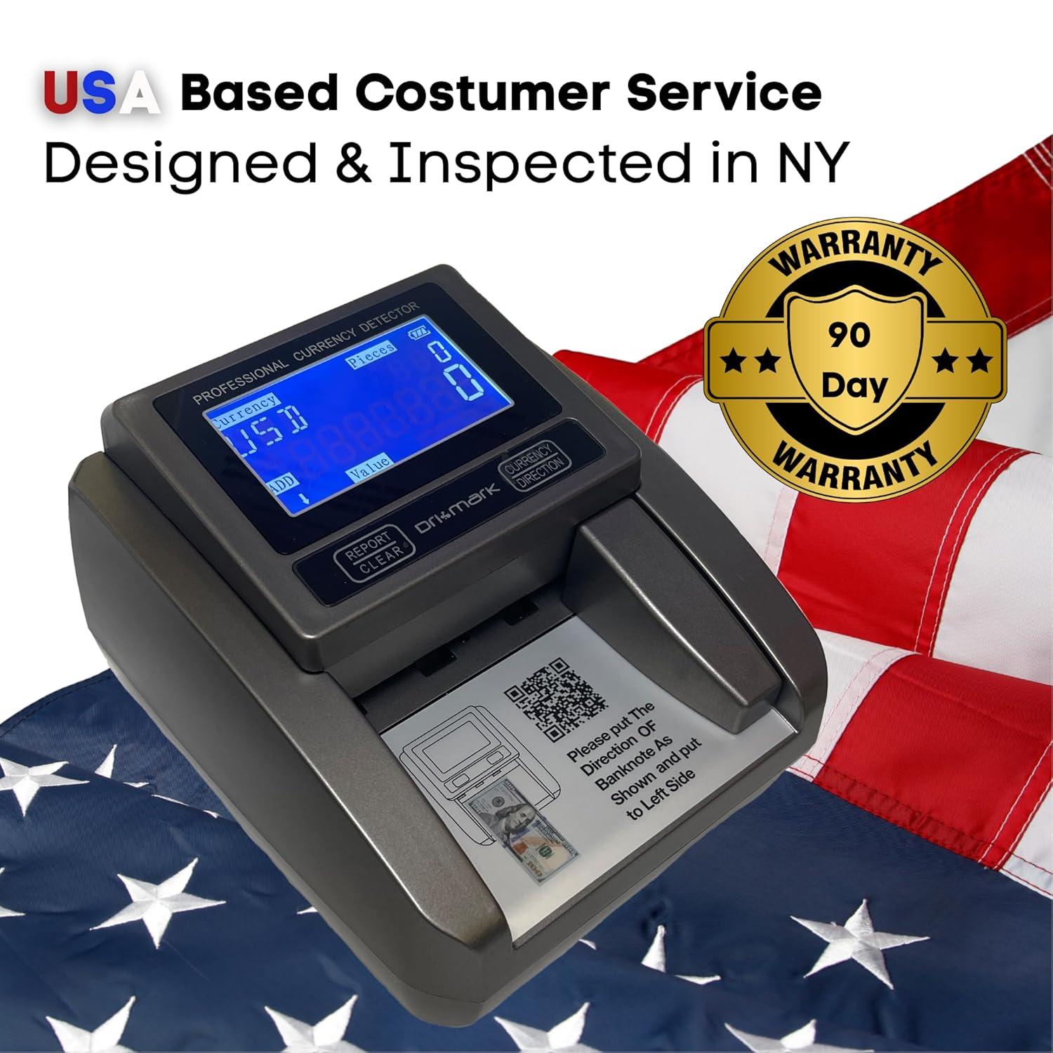 Compact Black Counterfeit Detector Machine with LCD Display