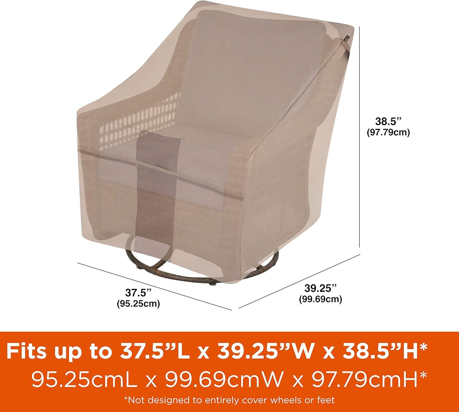 Modern Leisure Monterey Outdoor Patio Swivel/Lounge Chair Cover, 37.5"L x 39.25"W x 38.5"H, Beige