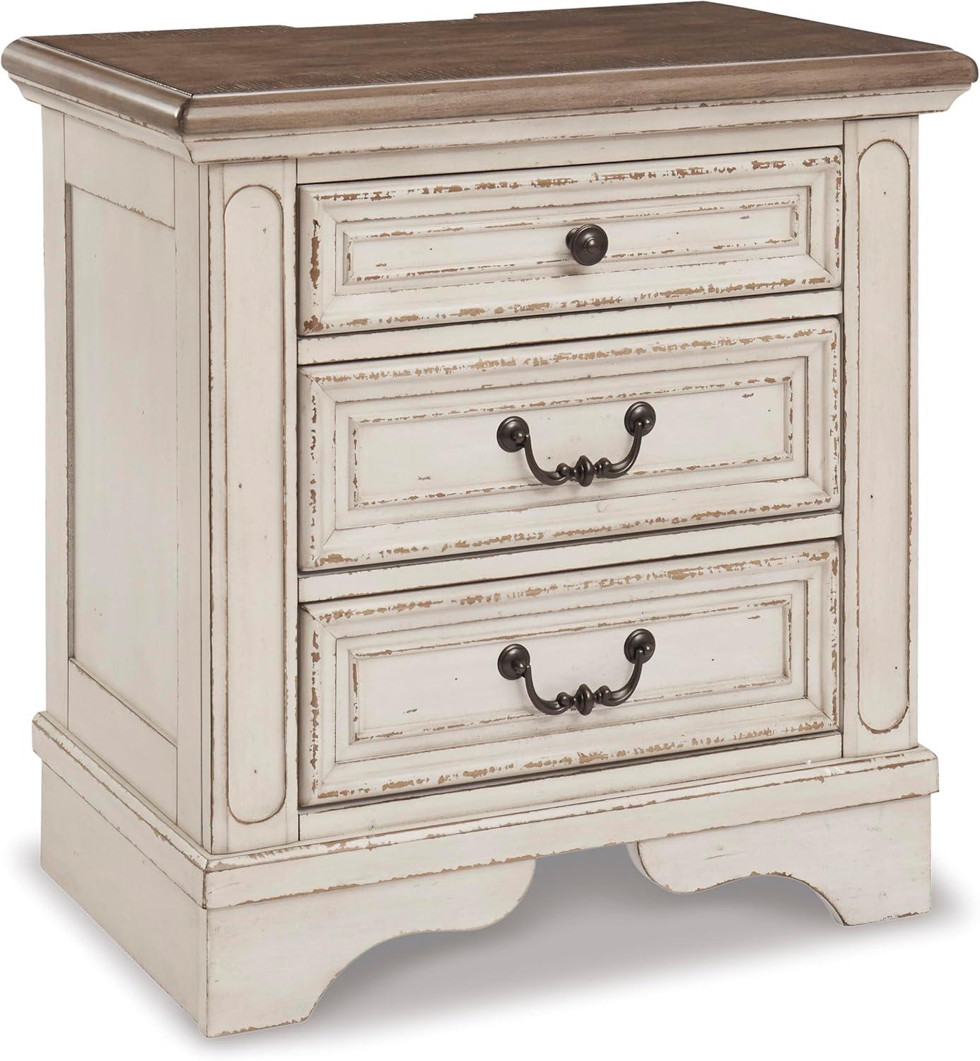 Hayley 3 - Drawer Nightstand in White