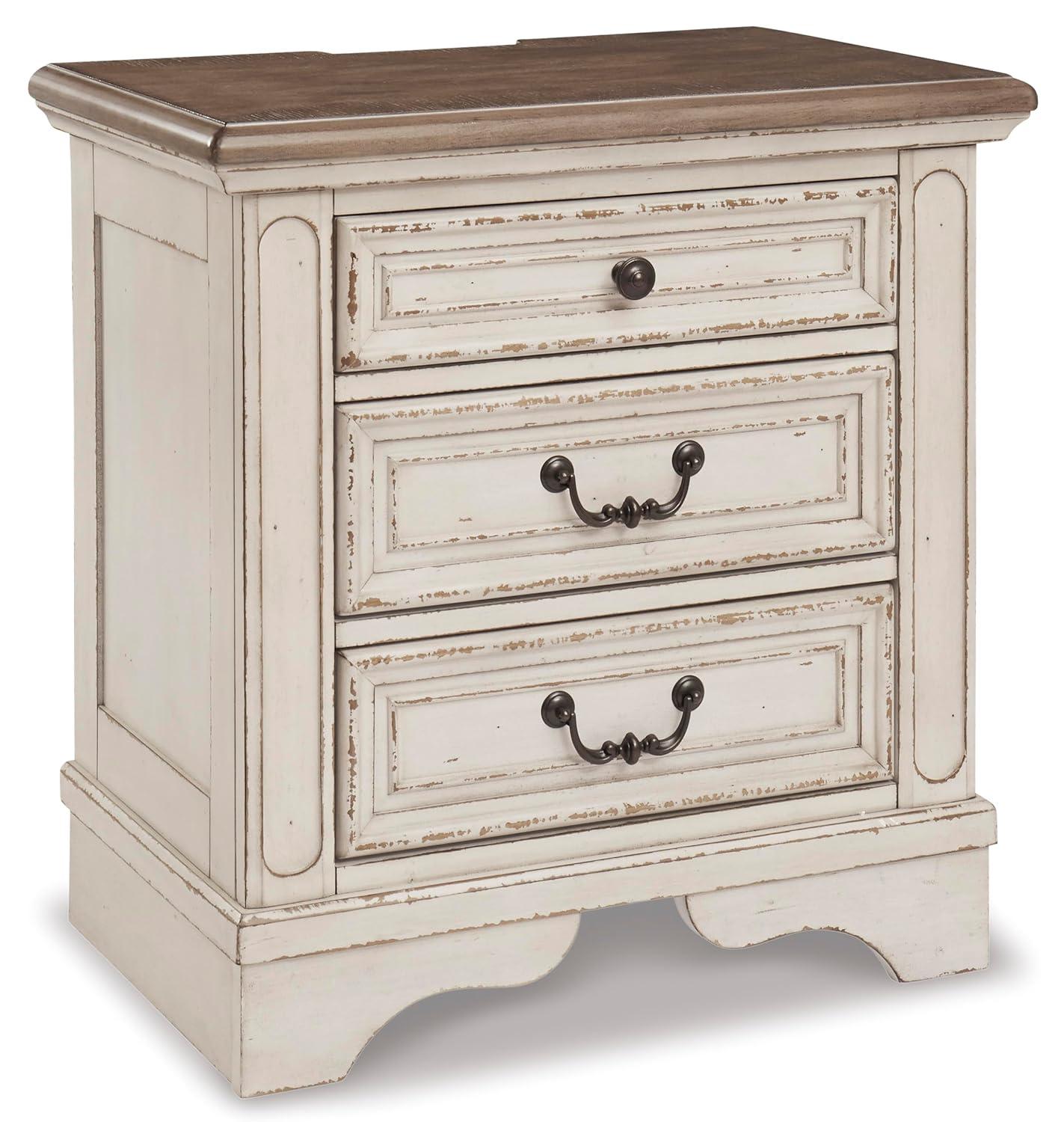 Hayley 3 - Drawer Nightstand in White