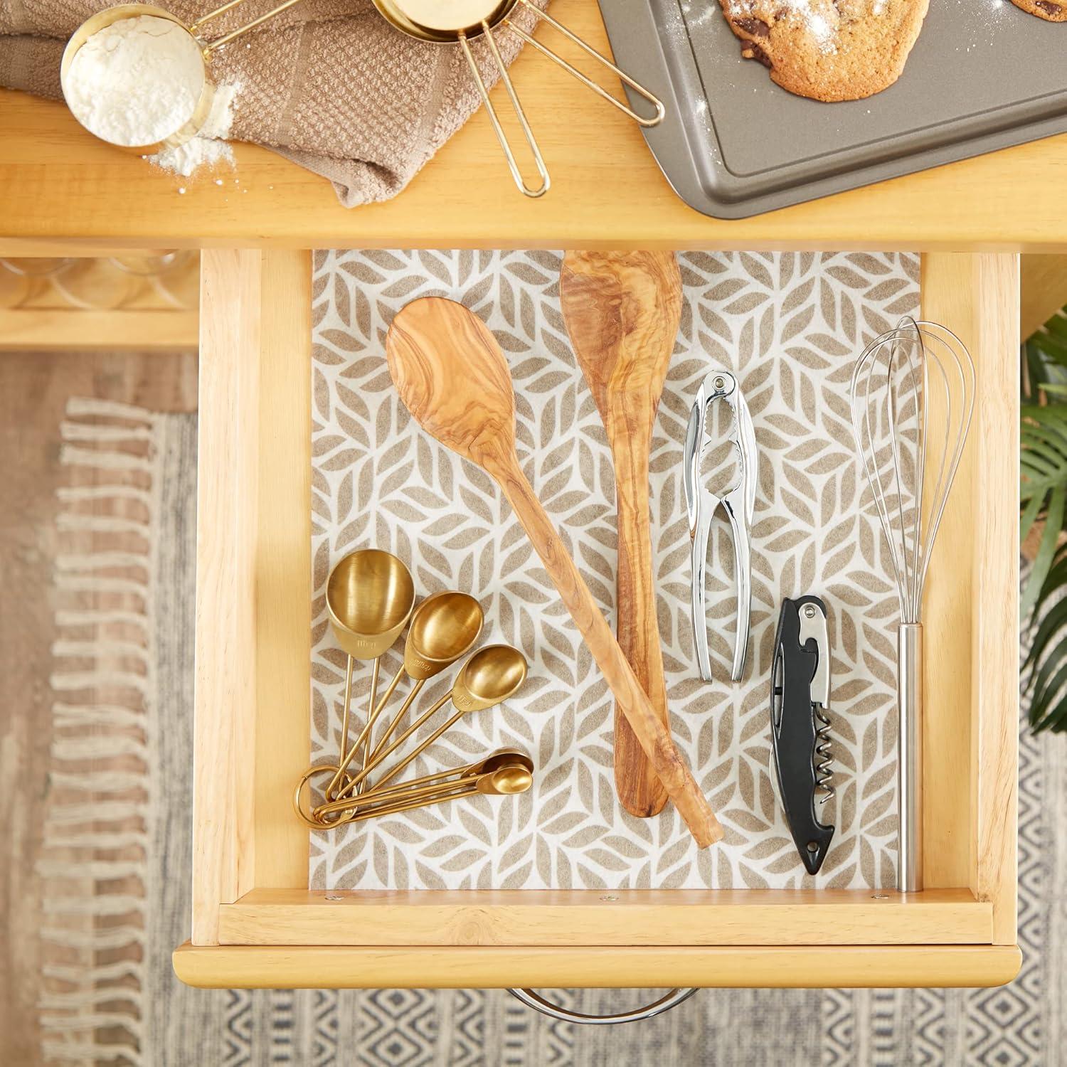 Design Imports Abstract Leaf Print Liner (Set of 6)