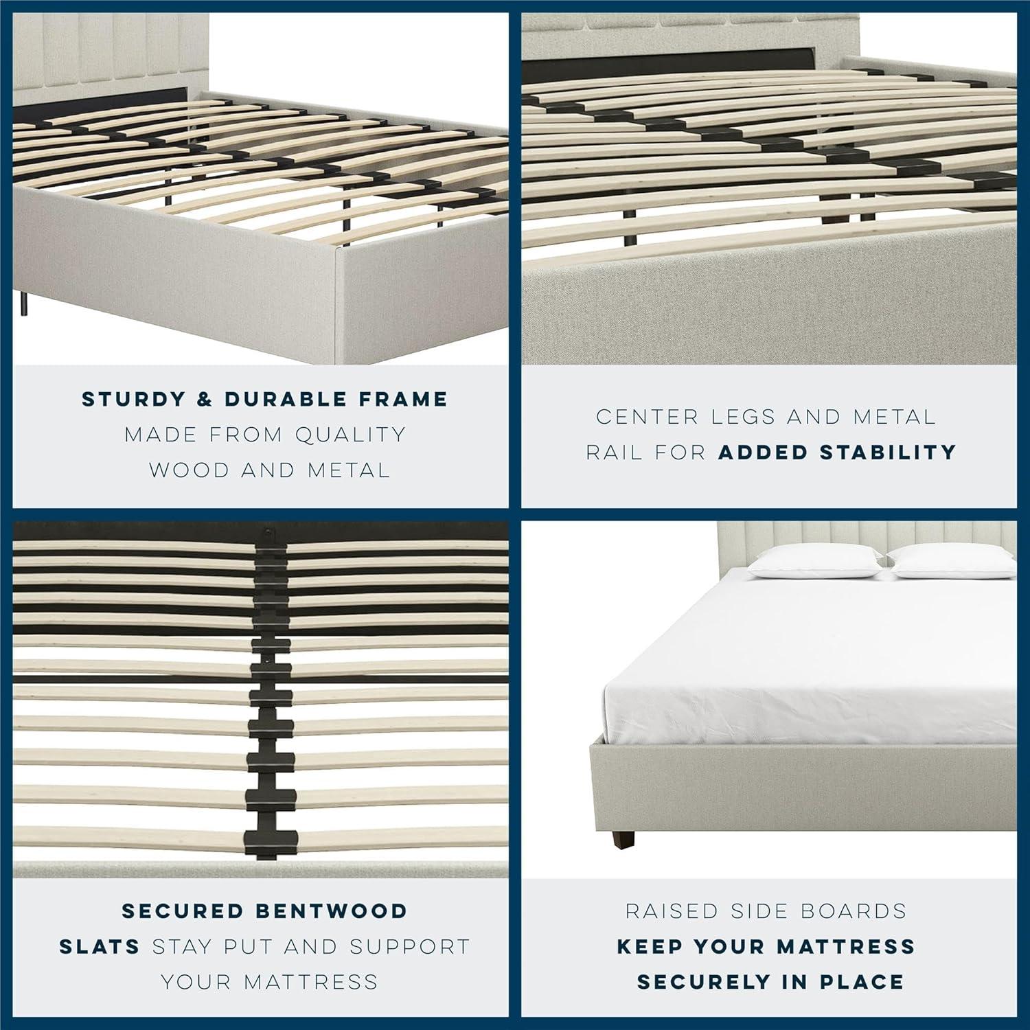 Brittany Tufted Upholstered Platform Bed
