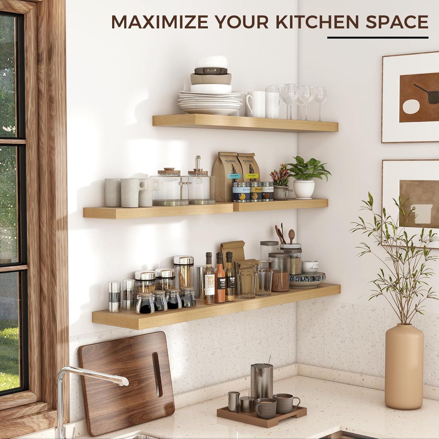 Hokku Designs Soeke 2 Piece Floating Shelf