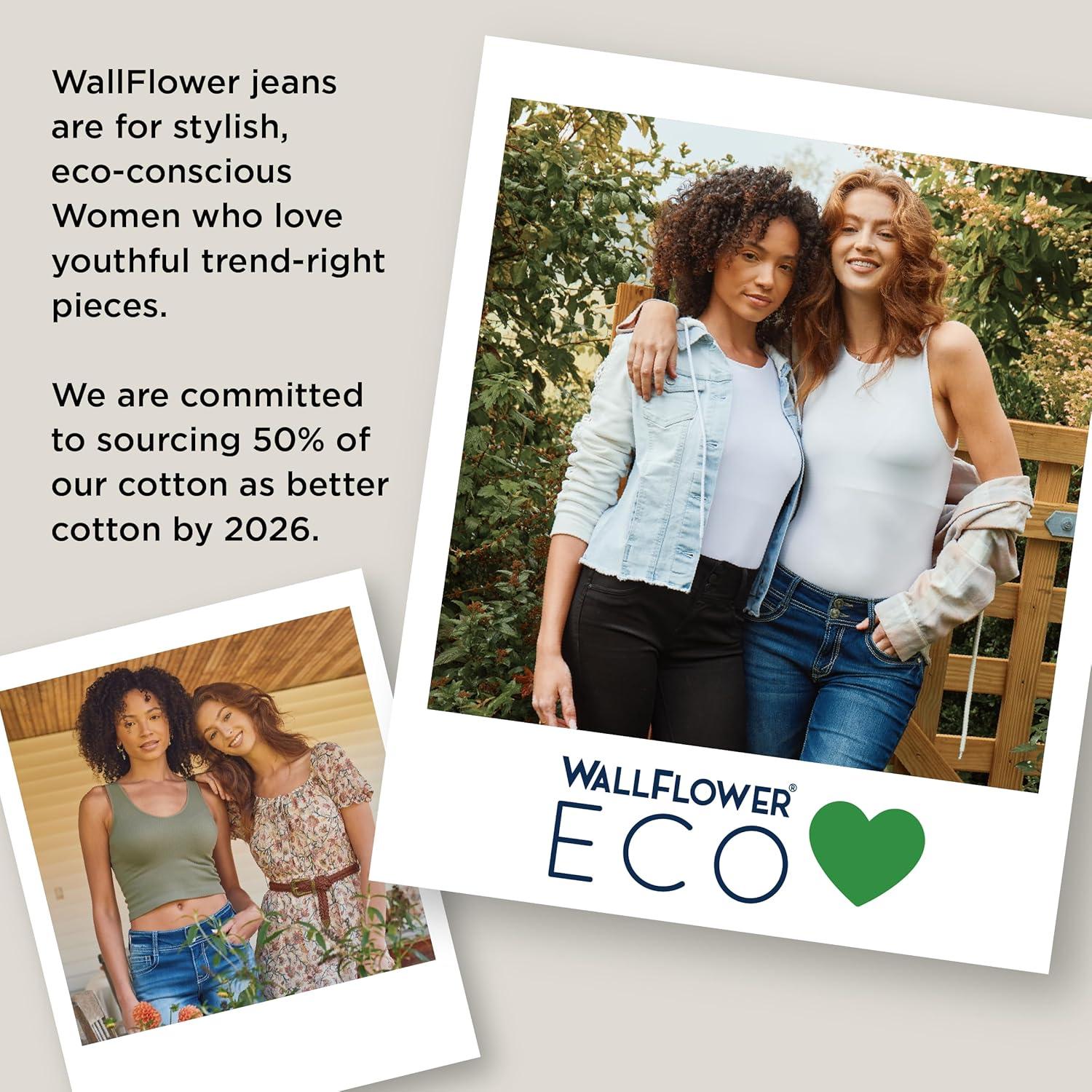 WallFlower Women's Sassy Skinny High-Rise Insta Soft Juniors Jeans (Standard and Plus), Noir, 24 Plus