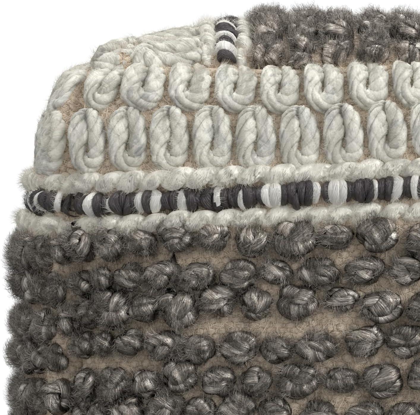 Simpli Home Grady Upholstered Pouf