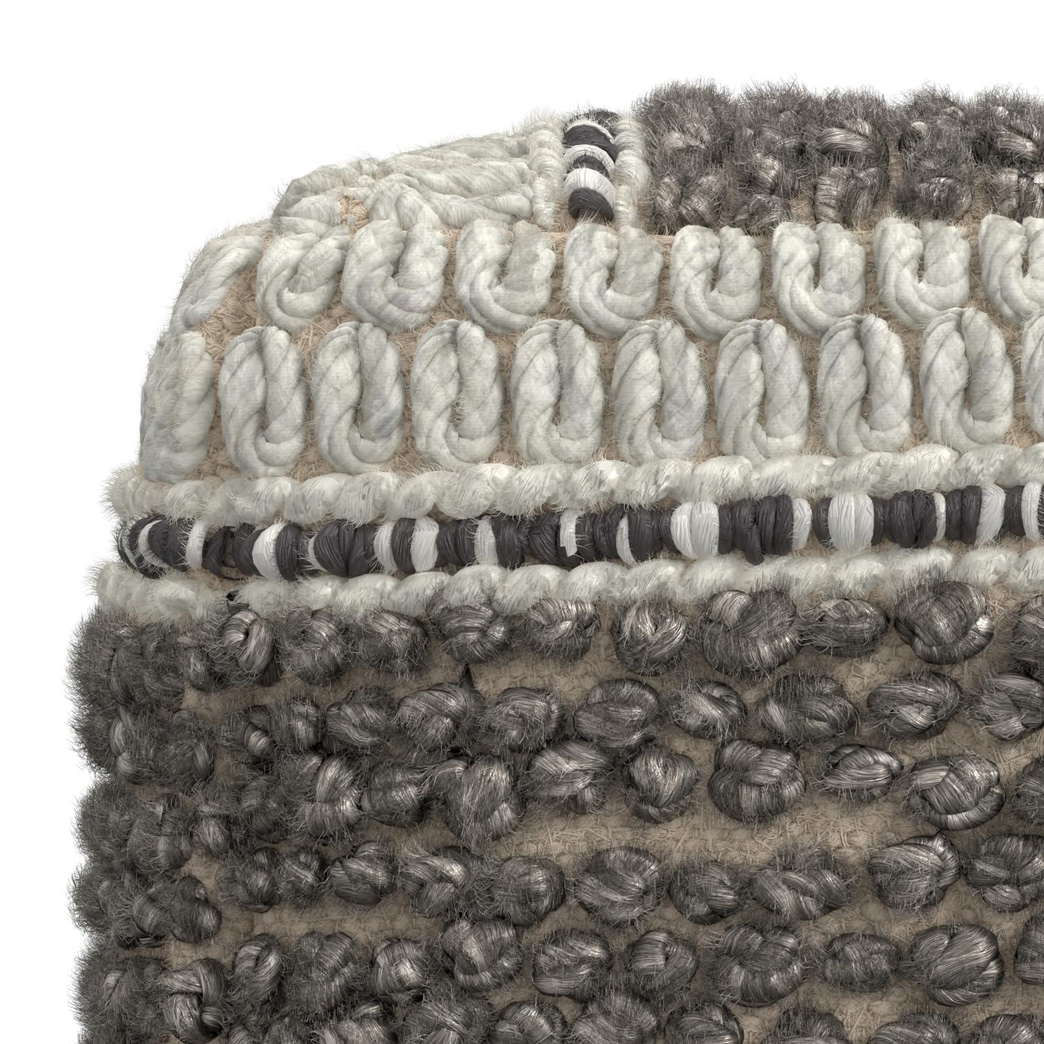 Simpli Home Grady Upholstered Pouf