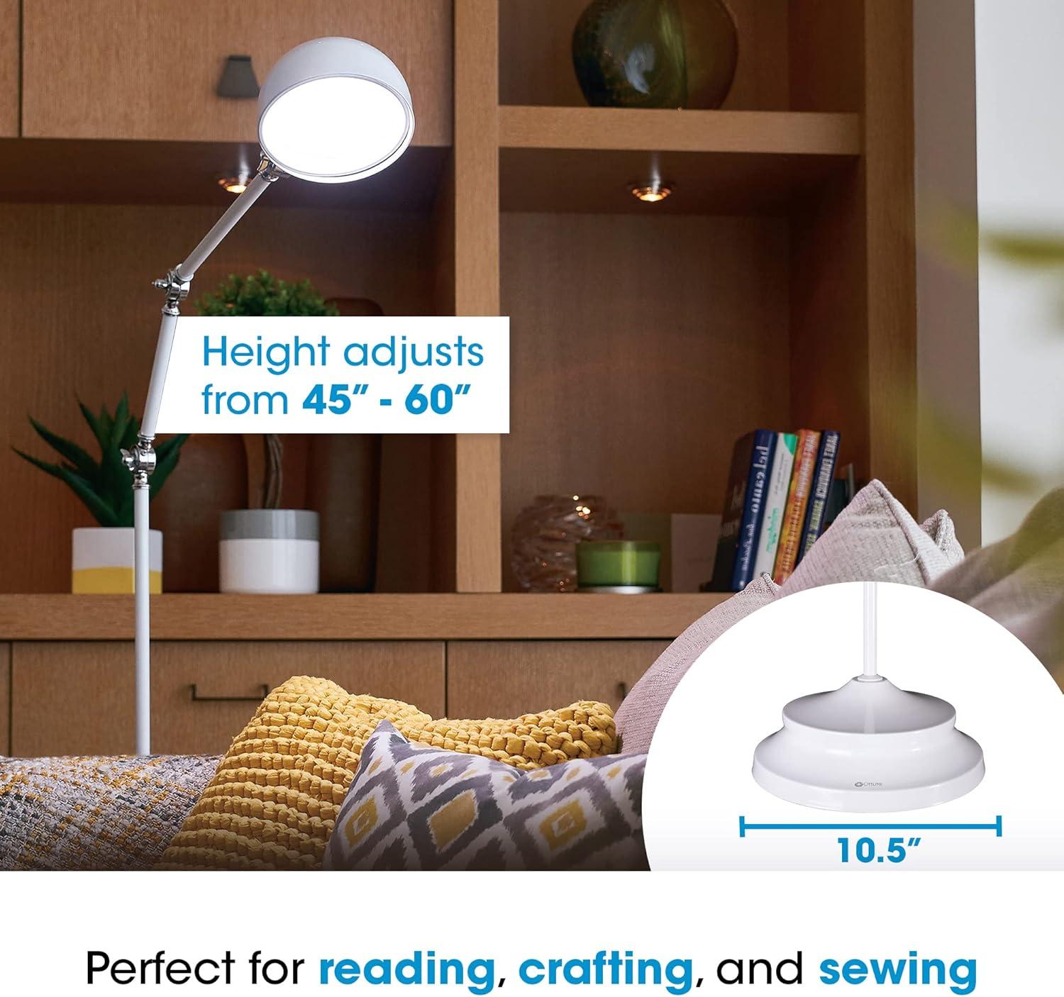 OttLite Pharmacy Floor Lamp (Includes LED Light Bulb) - Prevention: Modern Touch Sensor, ETL Listed, Metal Cone Shade