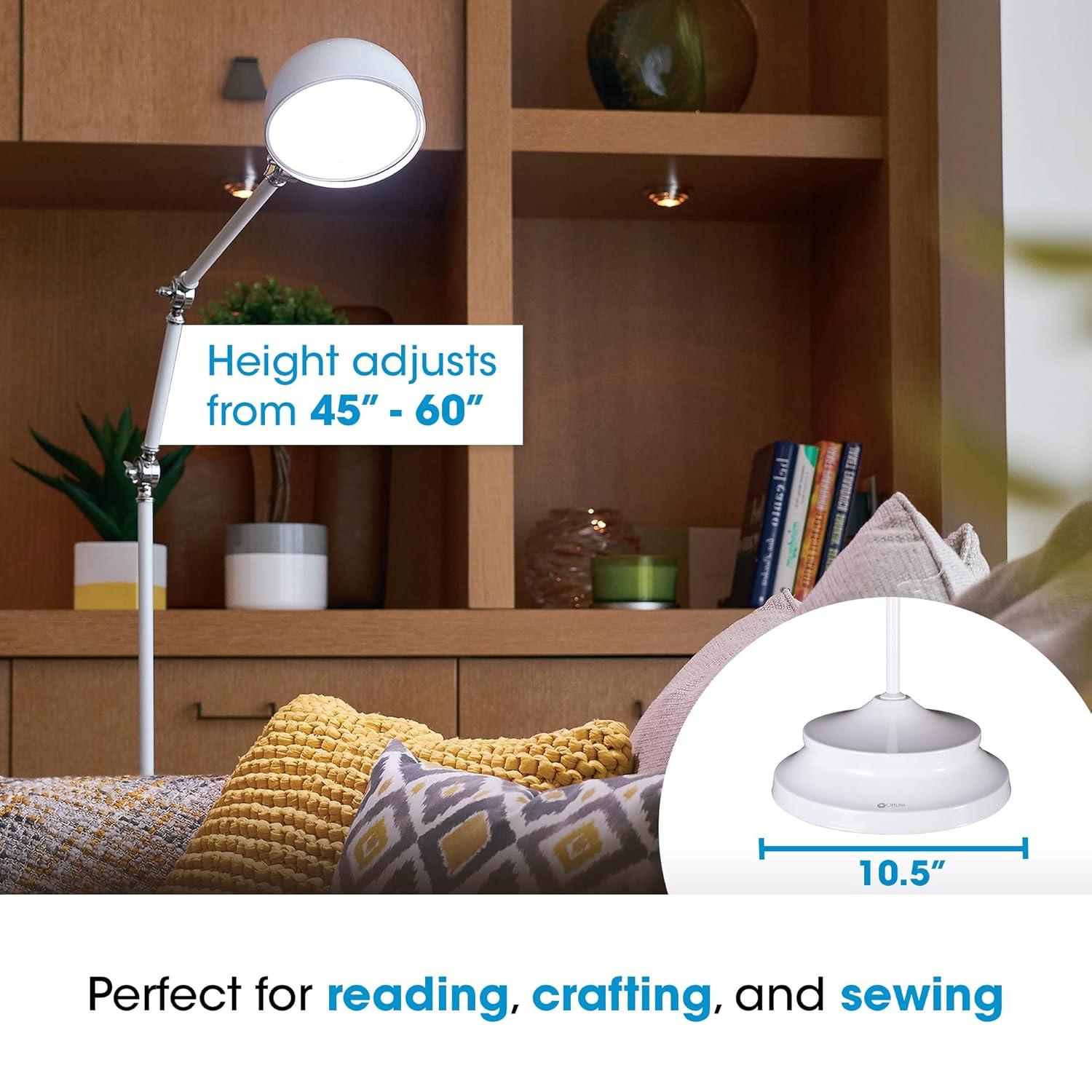 OttLite Pharmacy Floor Lamp (Includes LED Light Bulb) - Prevention: Modern Touch Sensor, ETL Listed, Metal Cone Shade