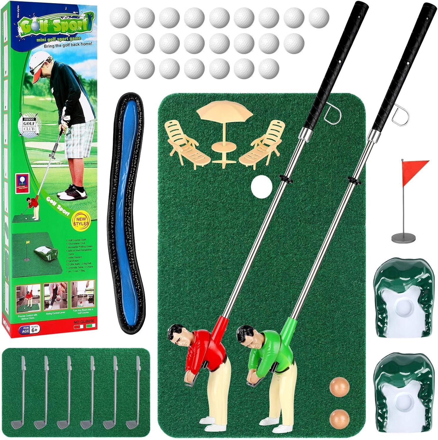 Mini Golf Games - Funny Golfer Gifts for Kids, Unique Mini Golfer On A Stick for Father's Day/Retirement Gift, Funny Games for The Whole Family, Golf Toys for 6-9 Year Old Boys & Girls