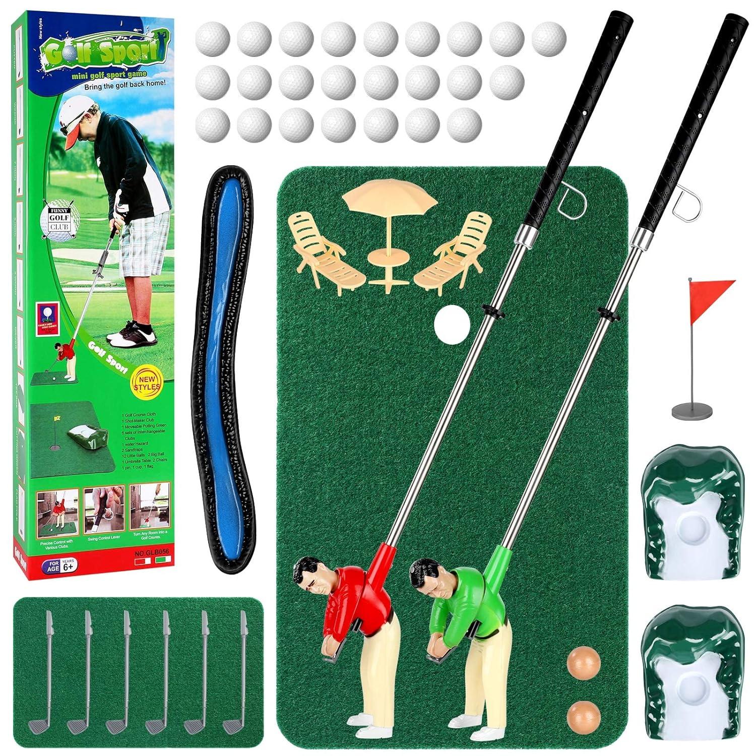 Mini Golf Games - Funny Golfer Gifts for Kids, Unique Mini Golfer On A Stick for Father's Day/Retirement Gift, Funny Games for The Whole Family, Golf Toys for 6-9 Year Old Boys & Girls