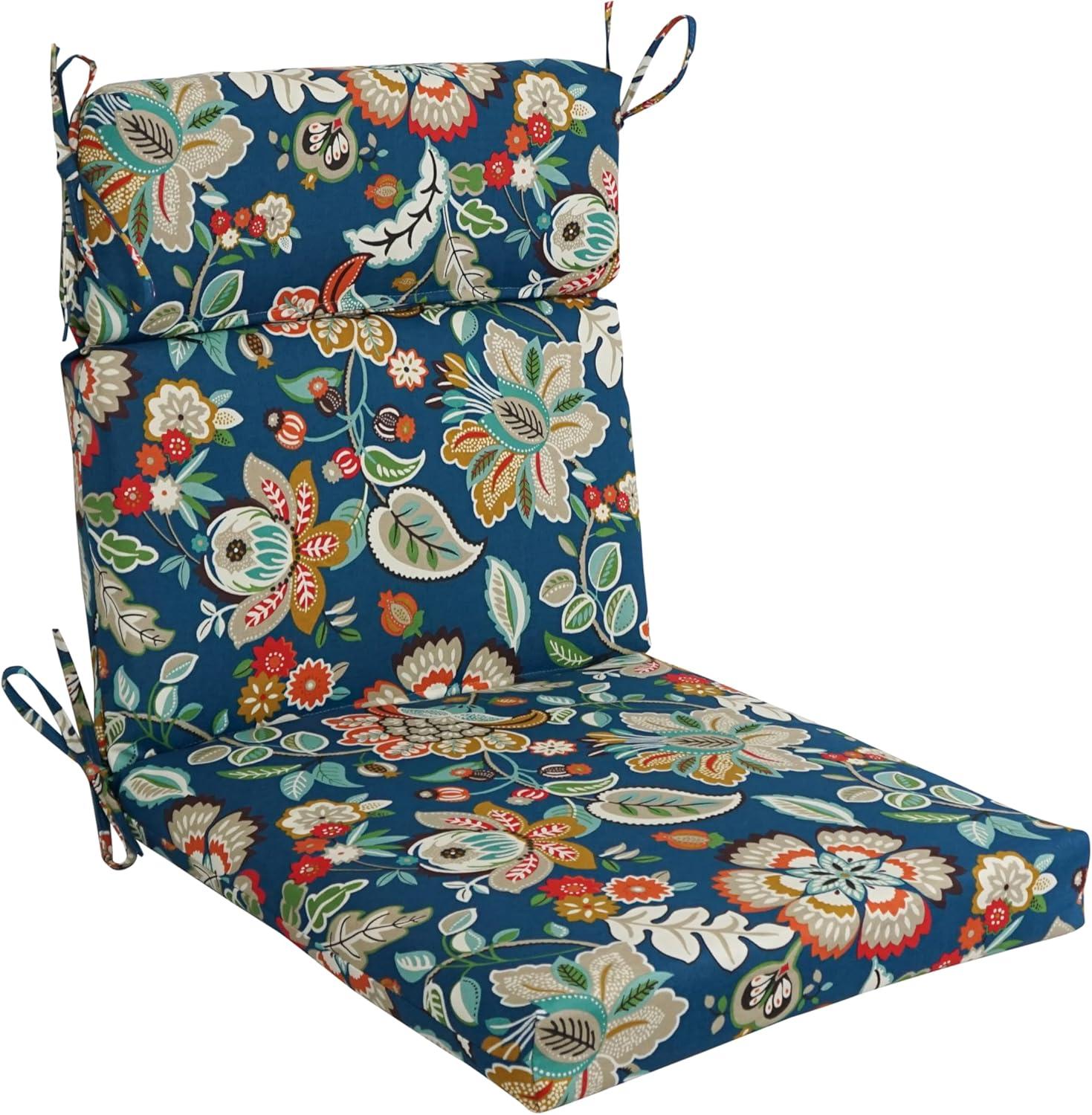 Blazing Needles 20-inch by 42-inch Polyester Patterned Outdoor Seat/ Back Chair Cushion