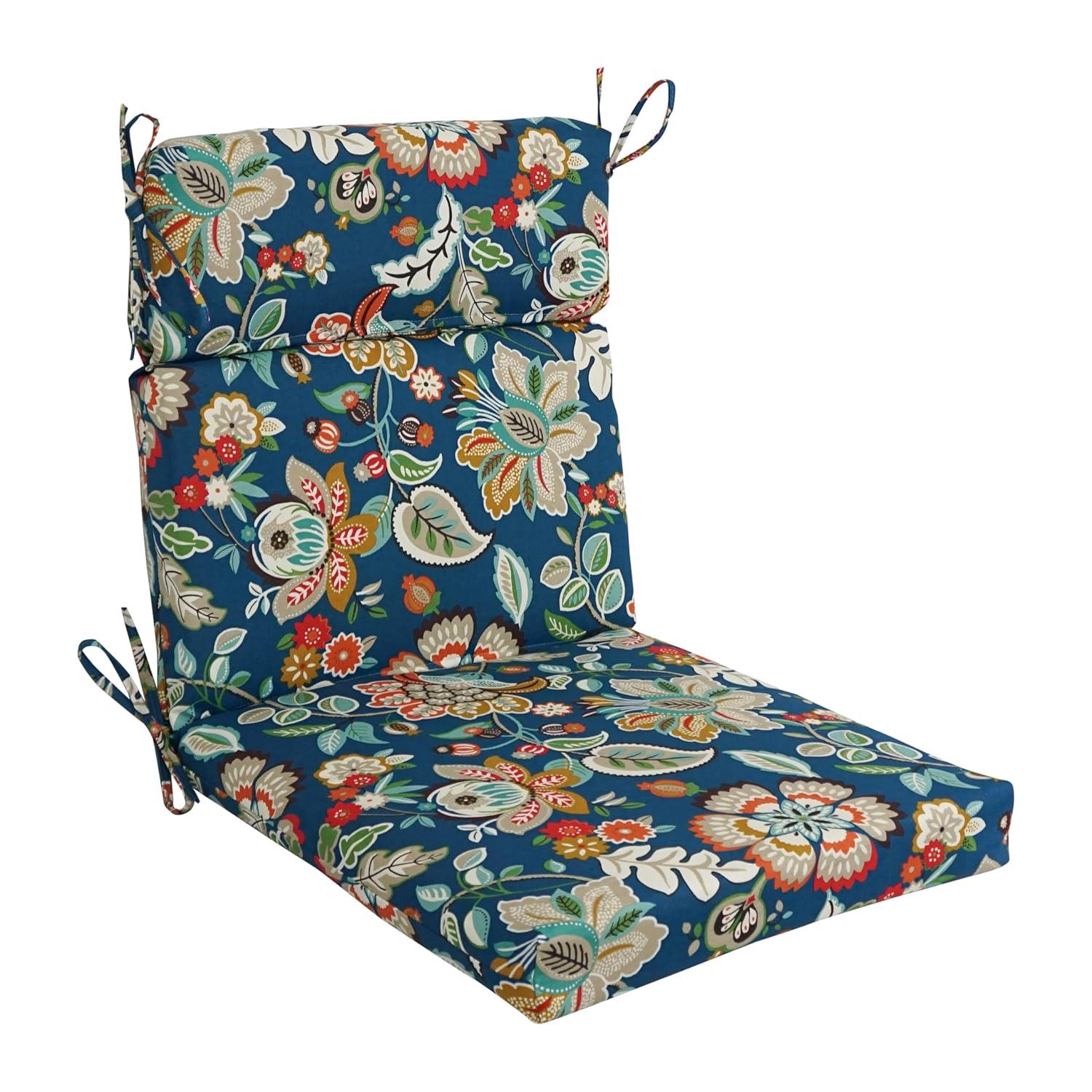 Blazing Needles 20-inch by 42-inch Polyester Patterned Outdoor Seat/ Back Chair Cushion