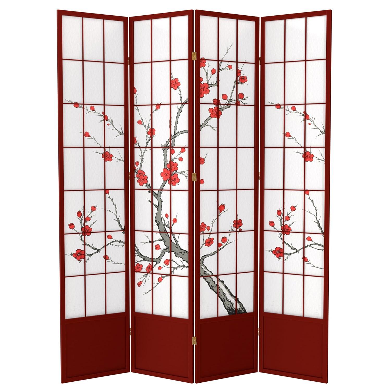 83.5" Cherry Blossom Shoji Room Divider