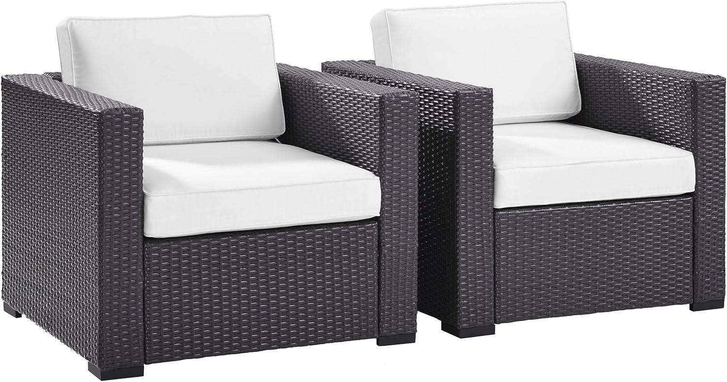 Biscayne 2pk Outdoor Wicker Chairs - White - Crosley