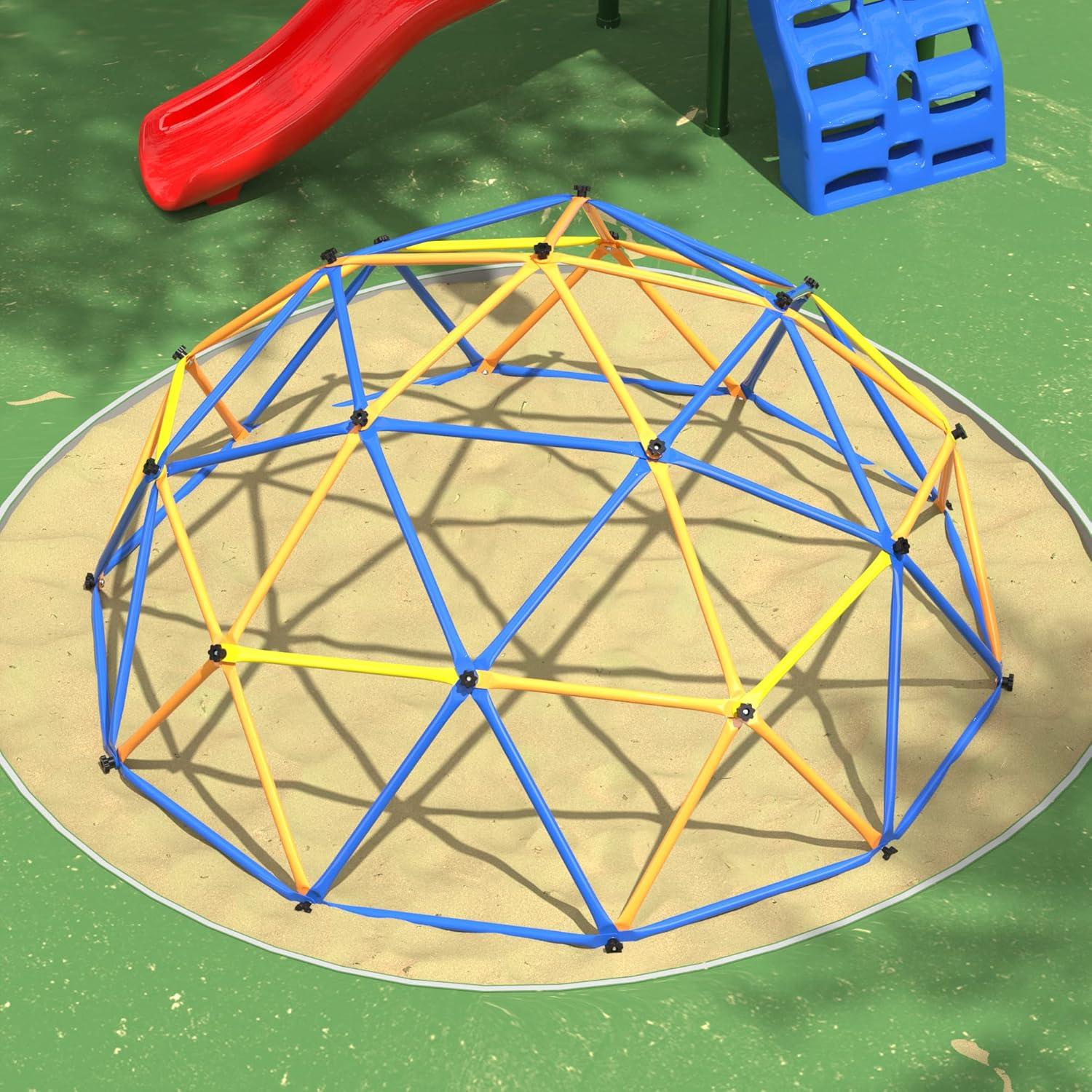 JAXPETY Climbing Dome,10 FT Outdoor Toddler Climbing Toys, Toddler Jungle Gym Playground Sets for Backyards, Kids Outdoor Climbing Structures 500 Lbs. Capacity