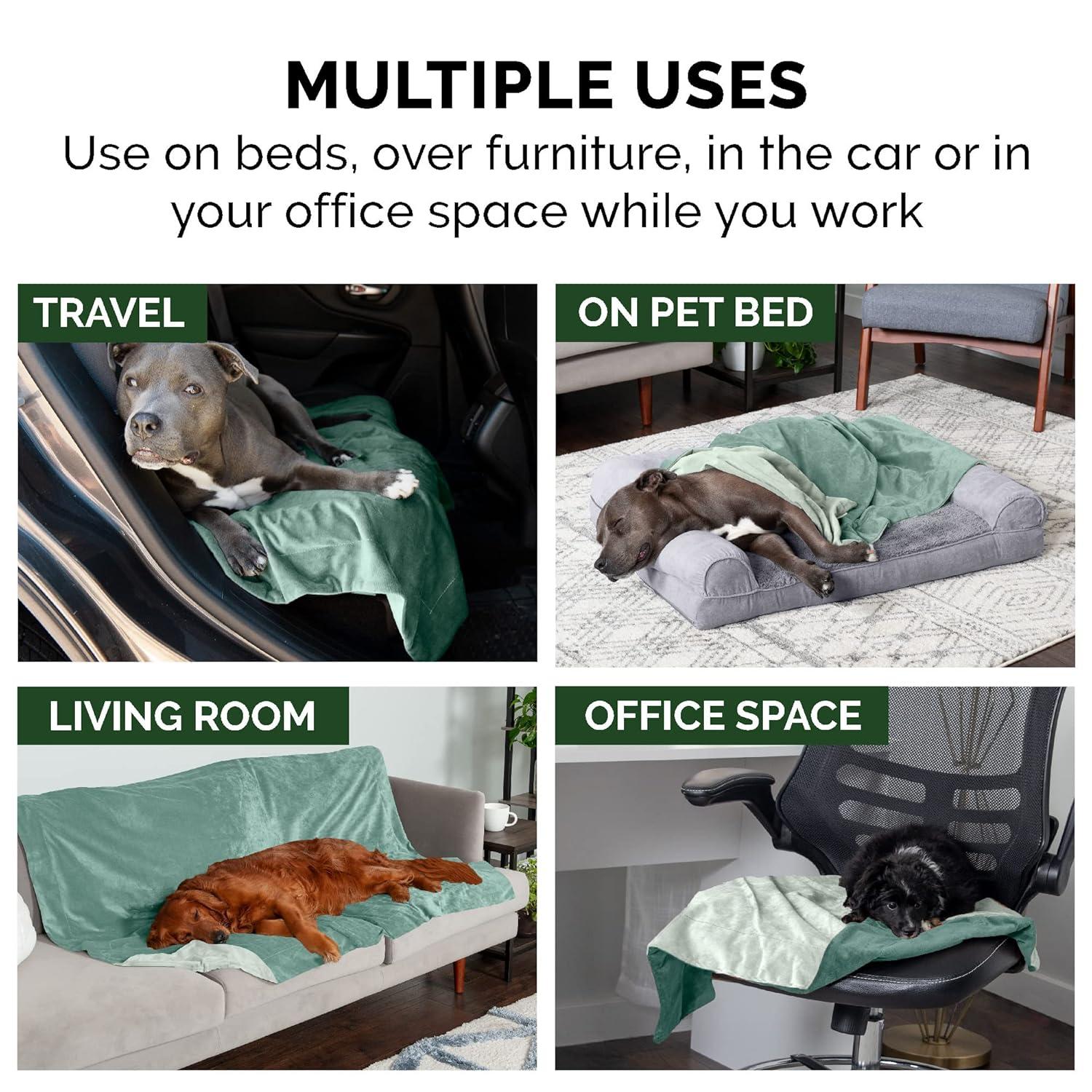 FurHaven Waterproof Faux Velvet Throw Blanket