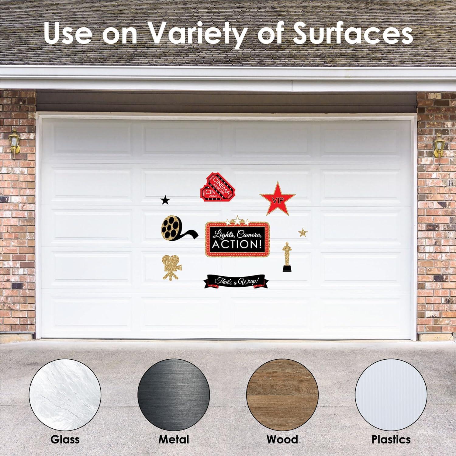 Big Dot of Happiness Red Carpet Hollywood - Peel and Stick Movie Theater Decor Vinyl Wall Art Stickers - Wall Decals - Set of 20