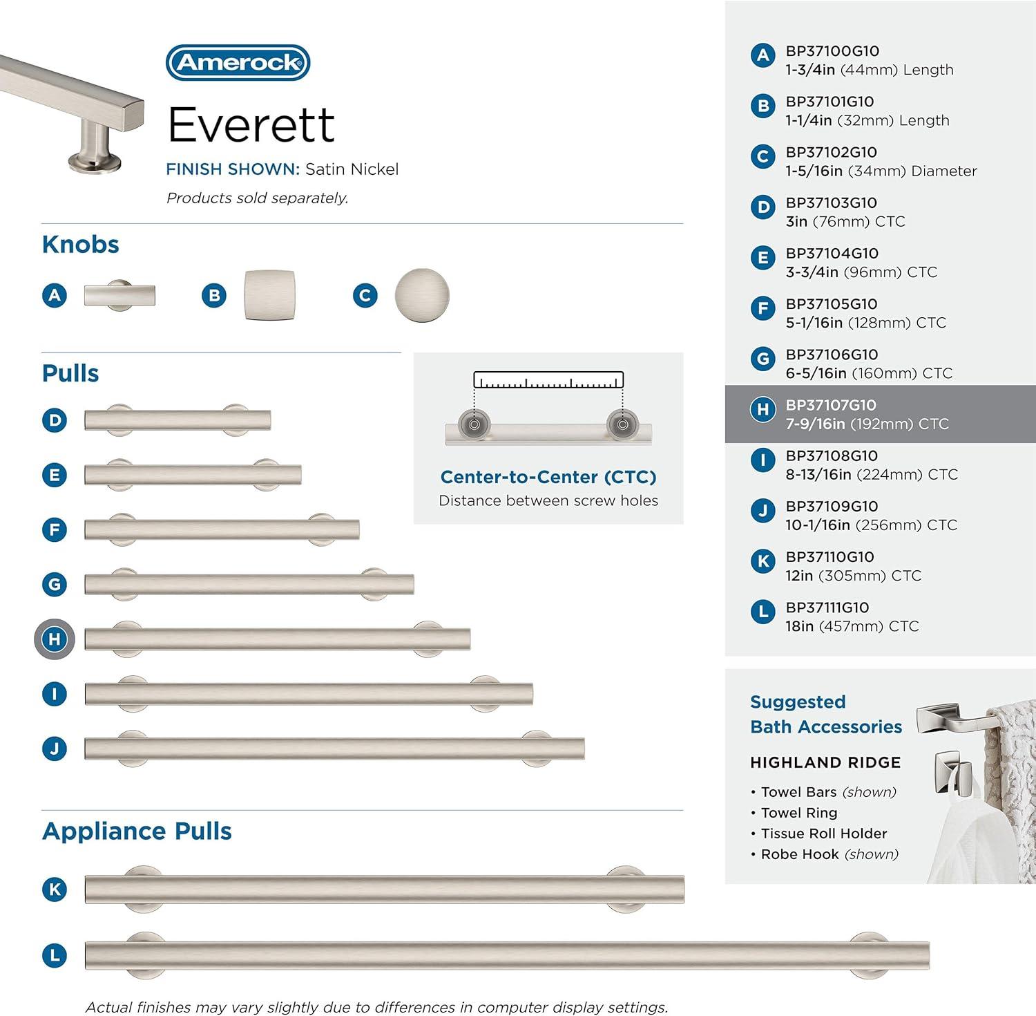 Amerock Everett Cabinet or Drawer Pull