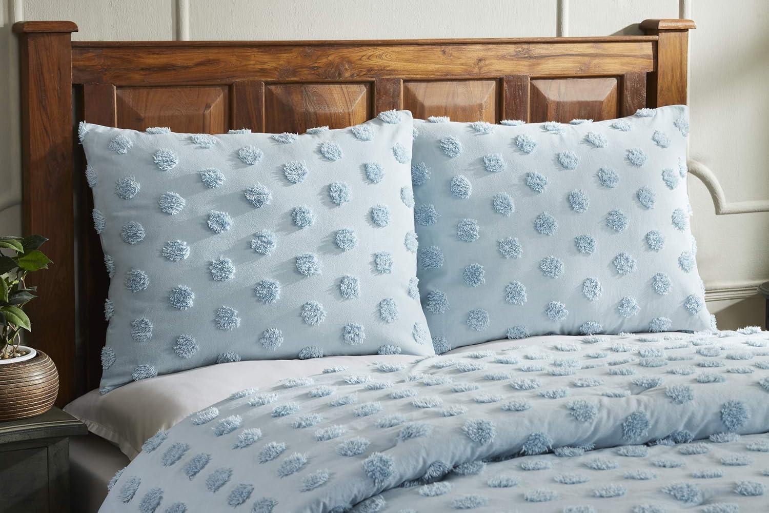 Better Trends Athenia Collection 100% Cotton Full/Queen Comforter Set in Blue