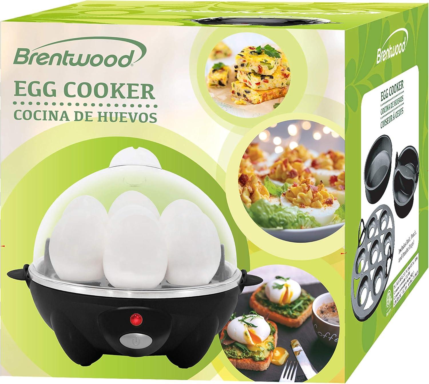 Brentwood Electric 7 Egg Cooker in Black