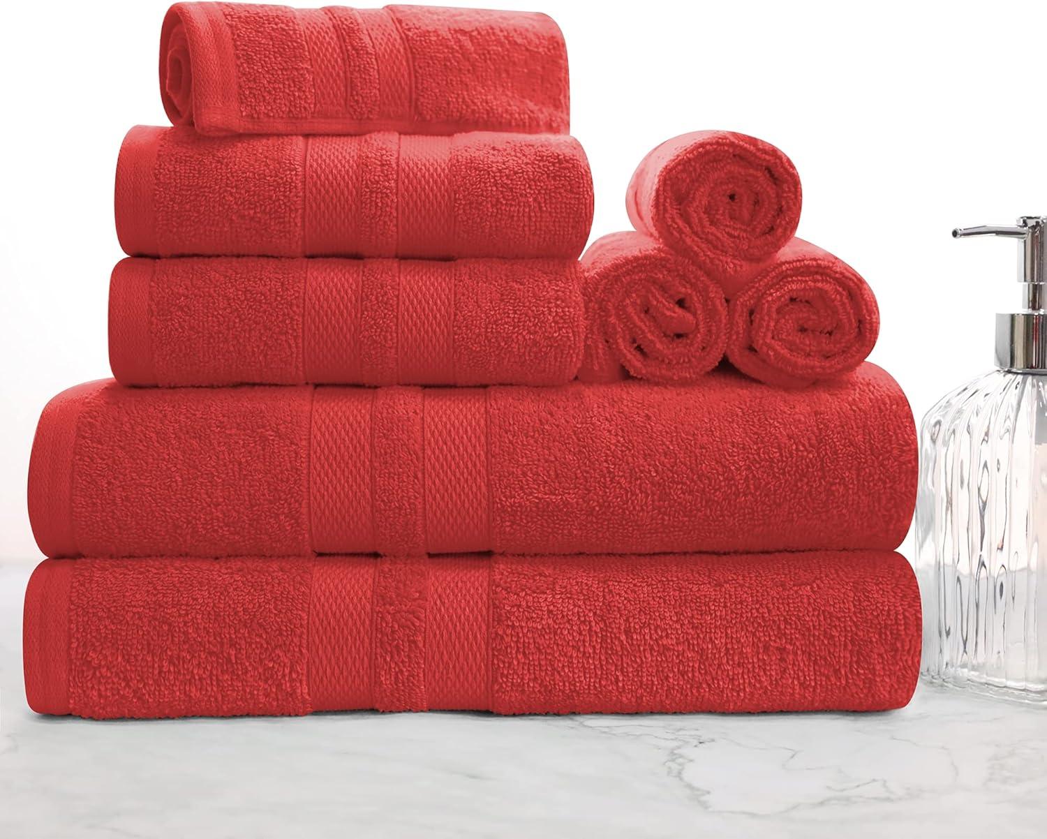 Maroon Ultra Soft Cotton 8-Piece Towel Set